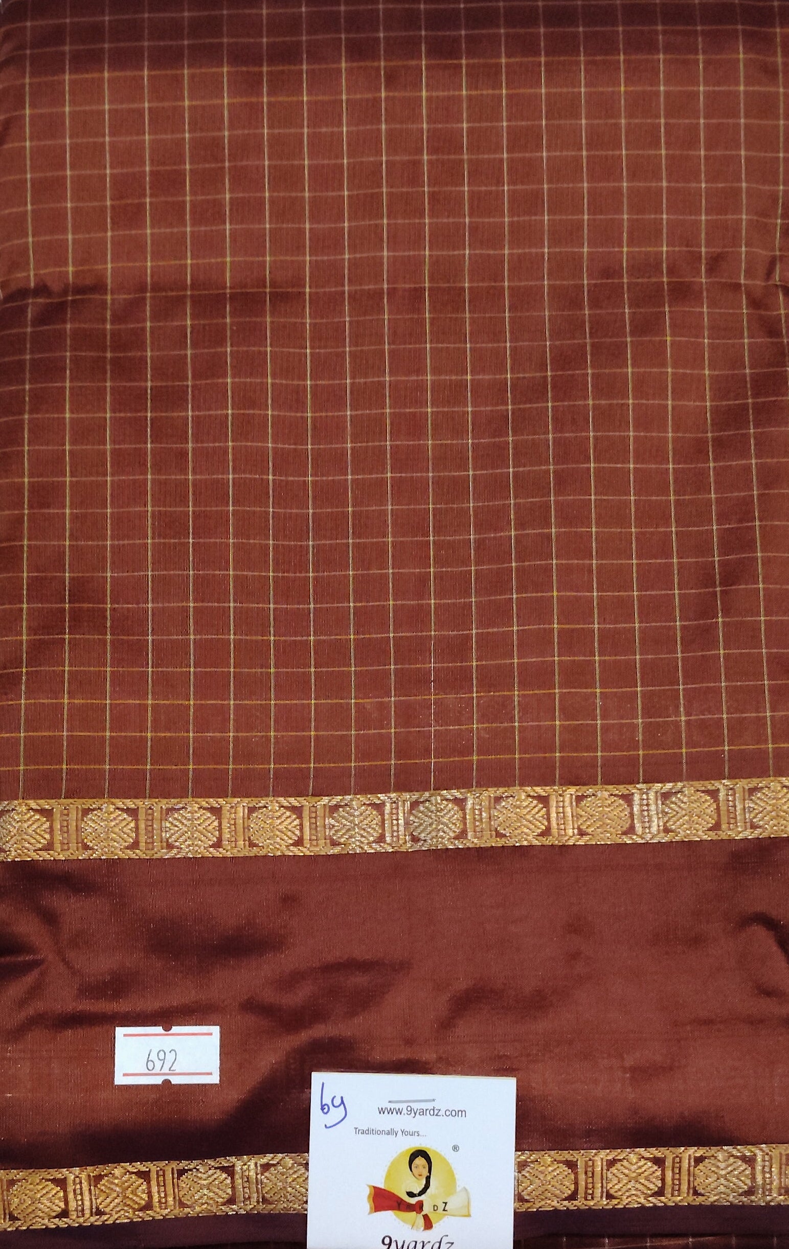 China silk checked 6Yards
