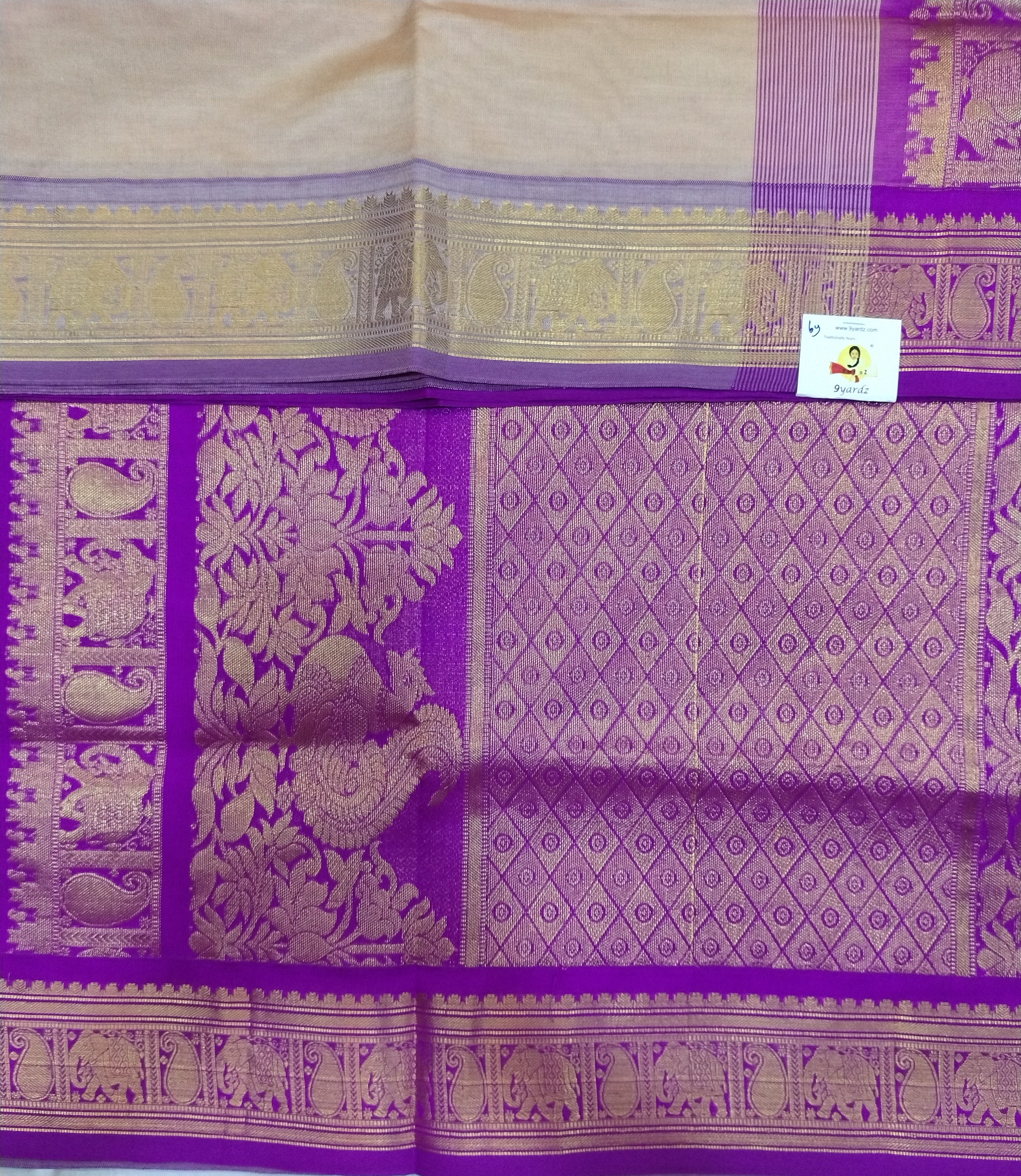 Semi silk Plain 6Yards