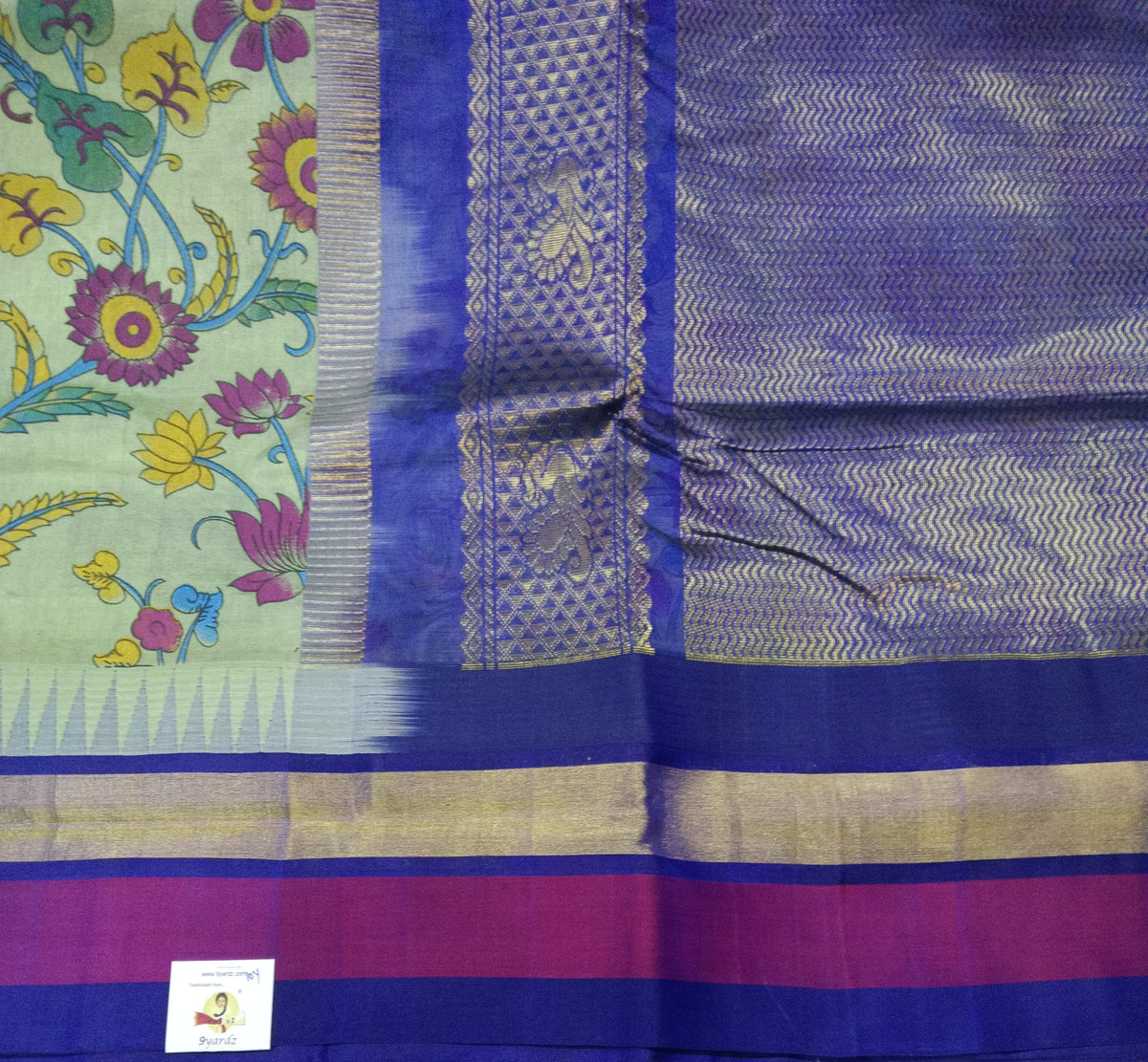 Pure silk cotton -Korvai Printed 10yards madisar
