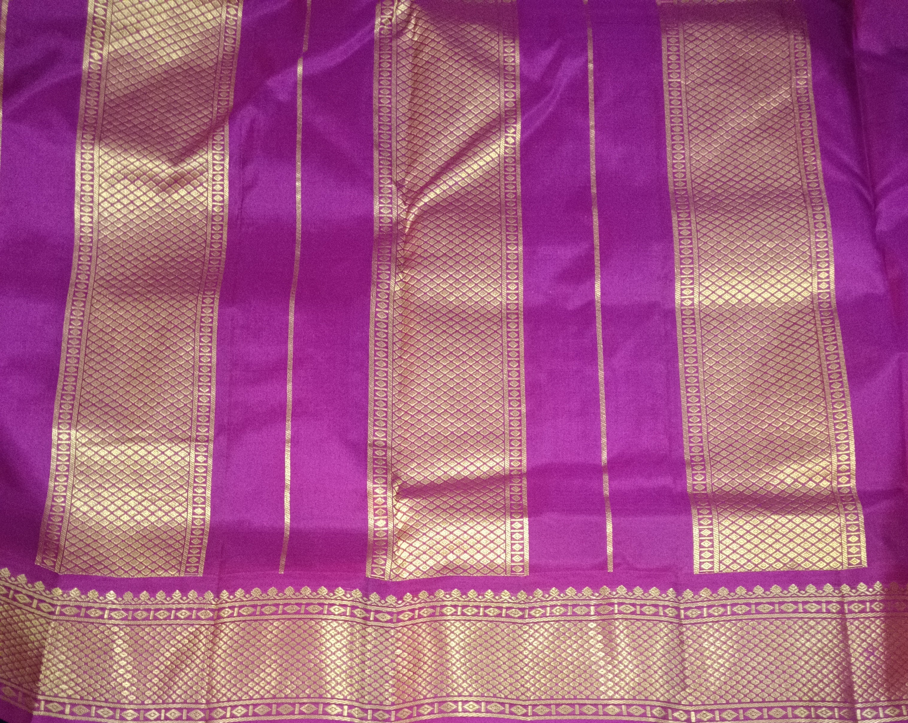 Pure silk checked 10 yardz