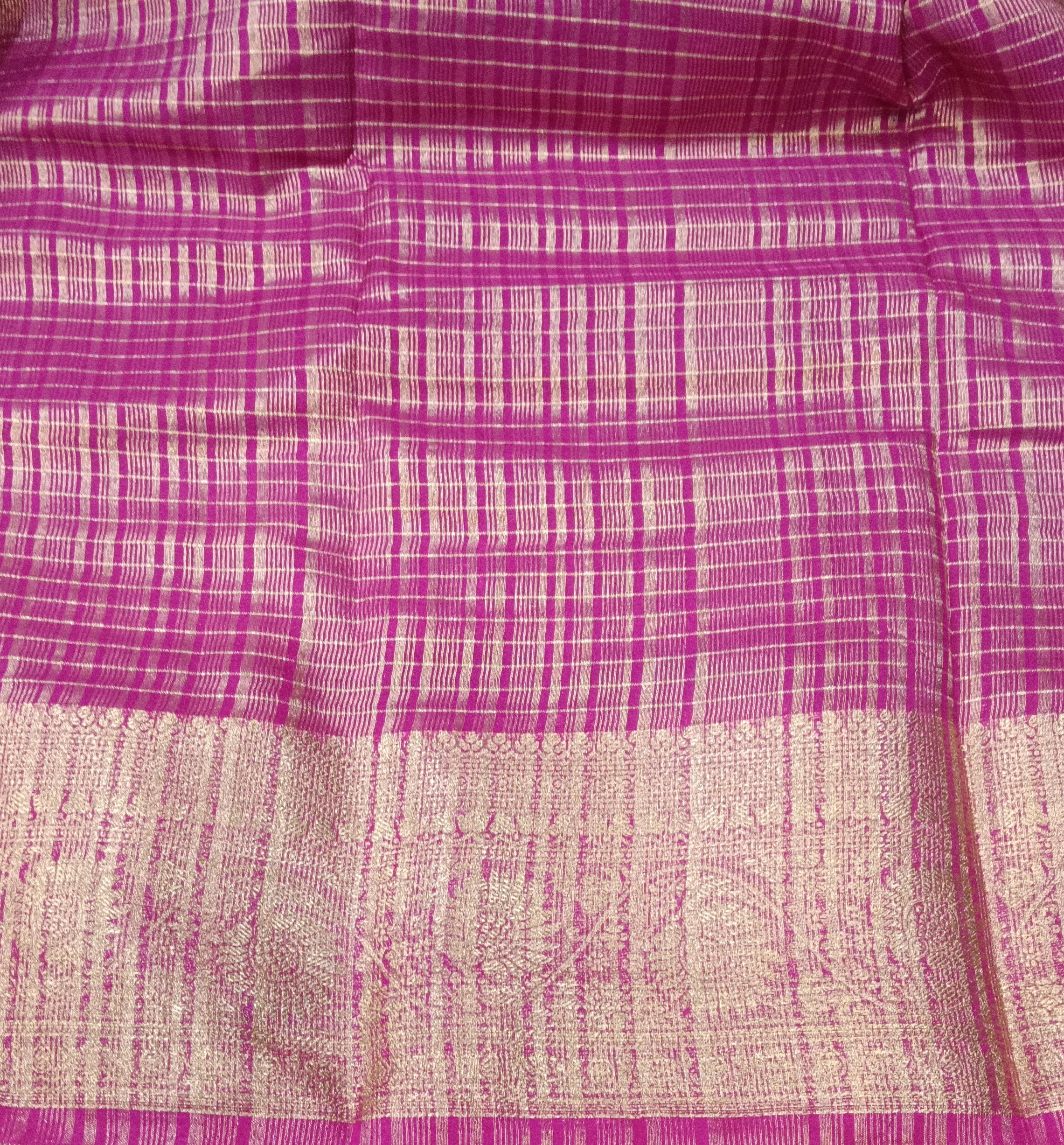 Mysore crepe silk checked (synthetic)