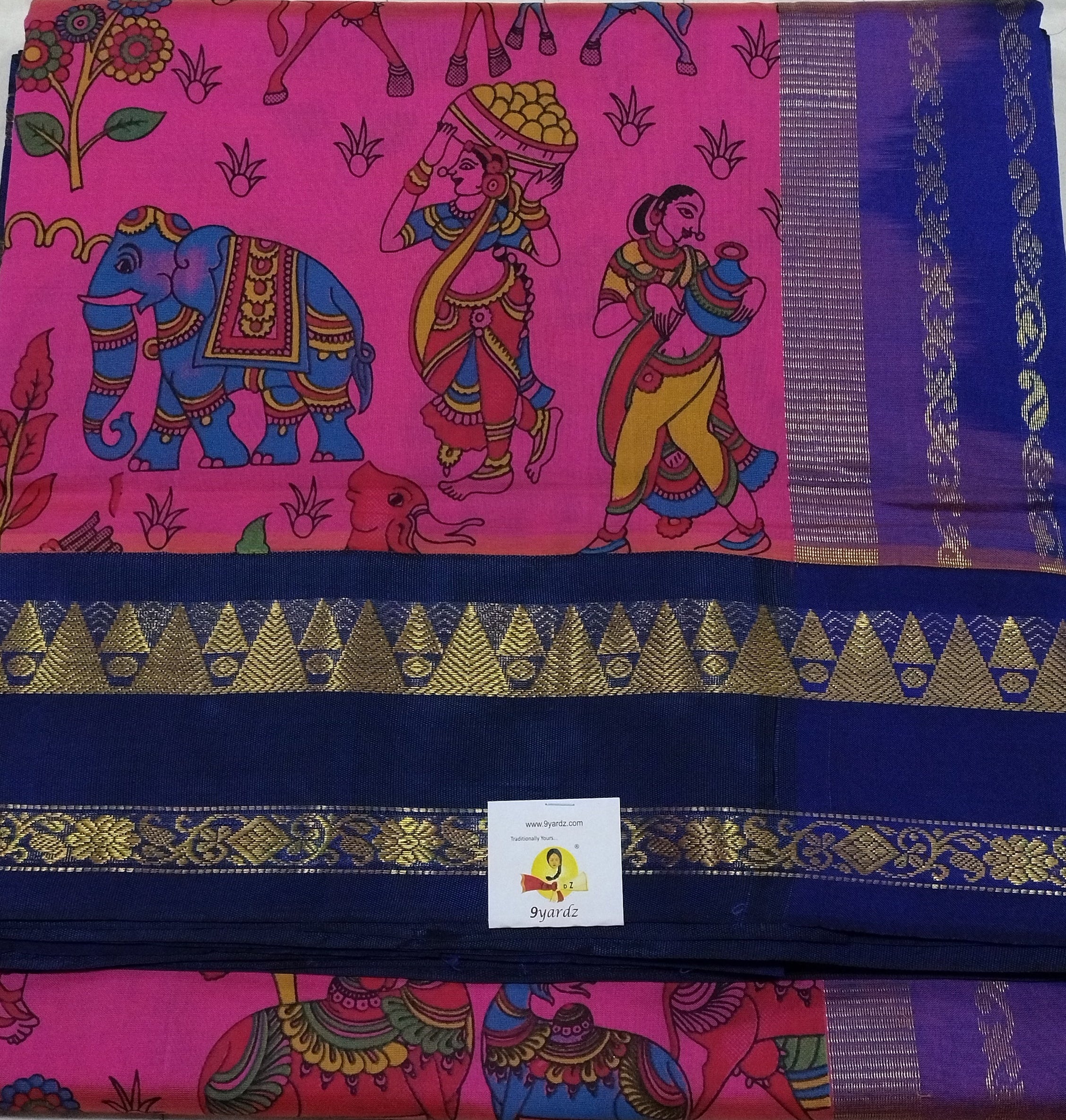 Semi Silk cotton Korvai Printed Madisar