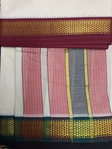 Pure cotton Muhurtham dhoti 10*6 7maadampet KM