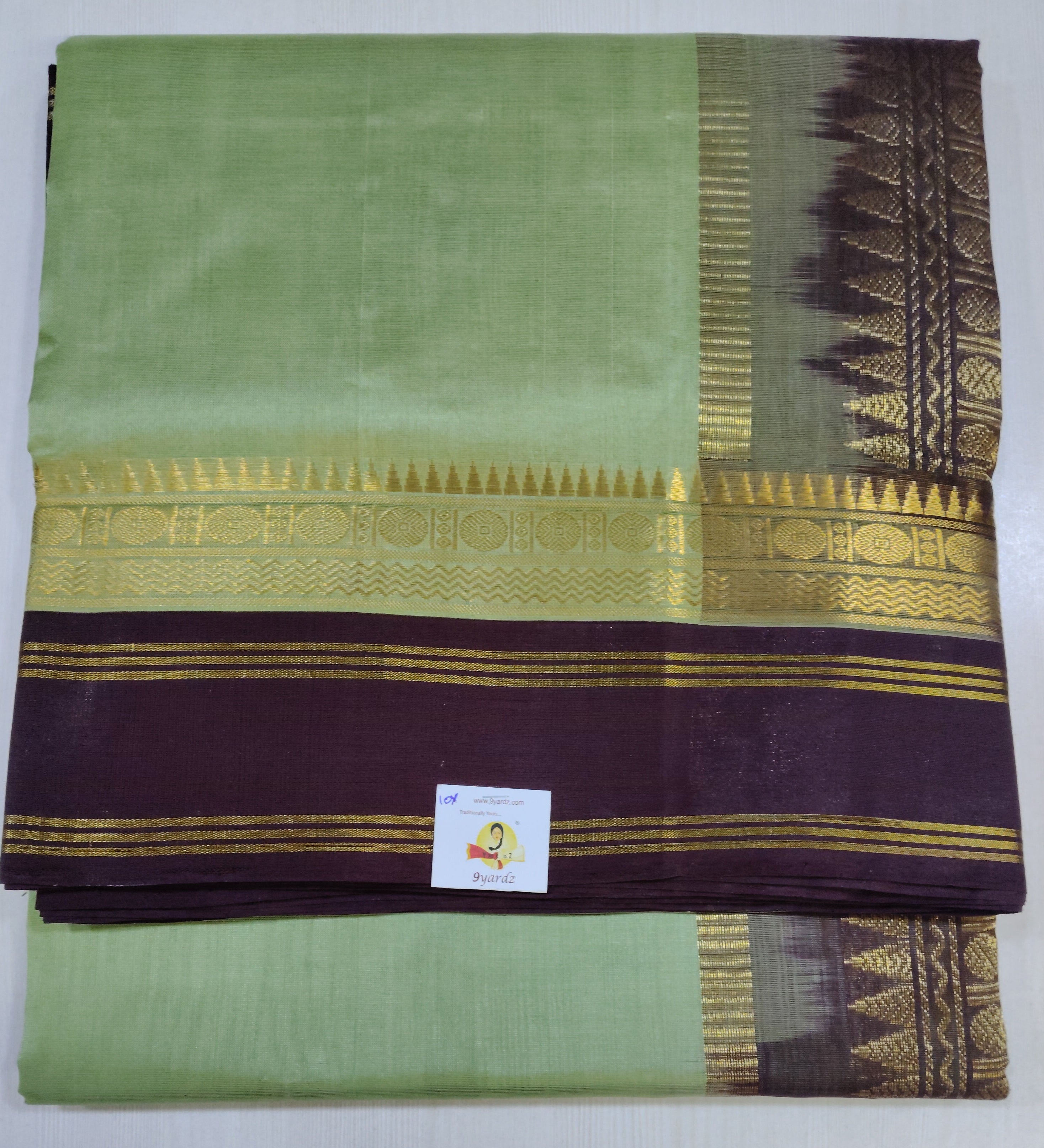 Pure silk cotton -Korvai 10yards madisar