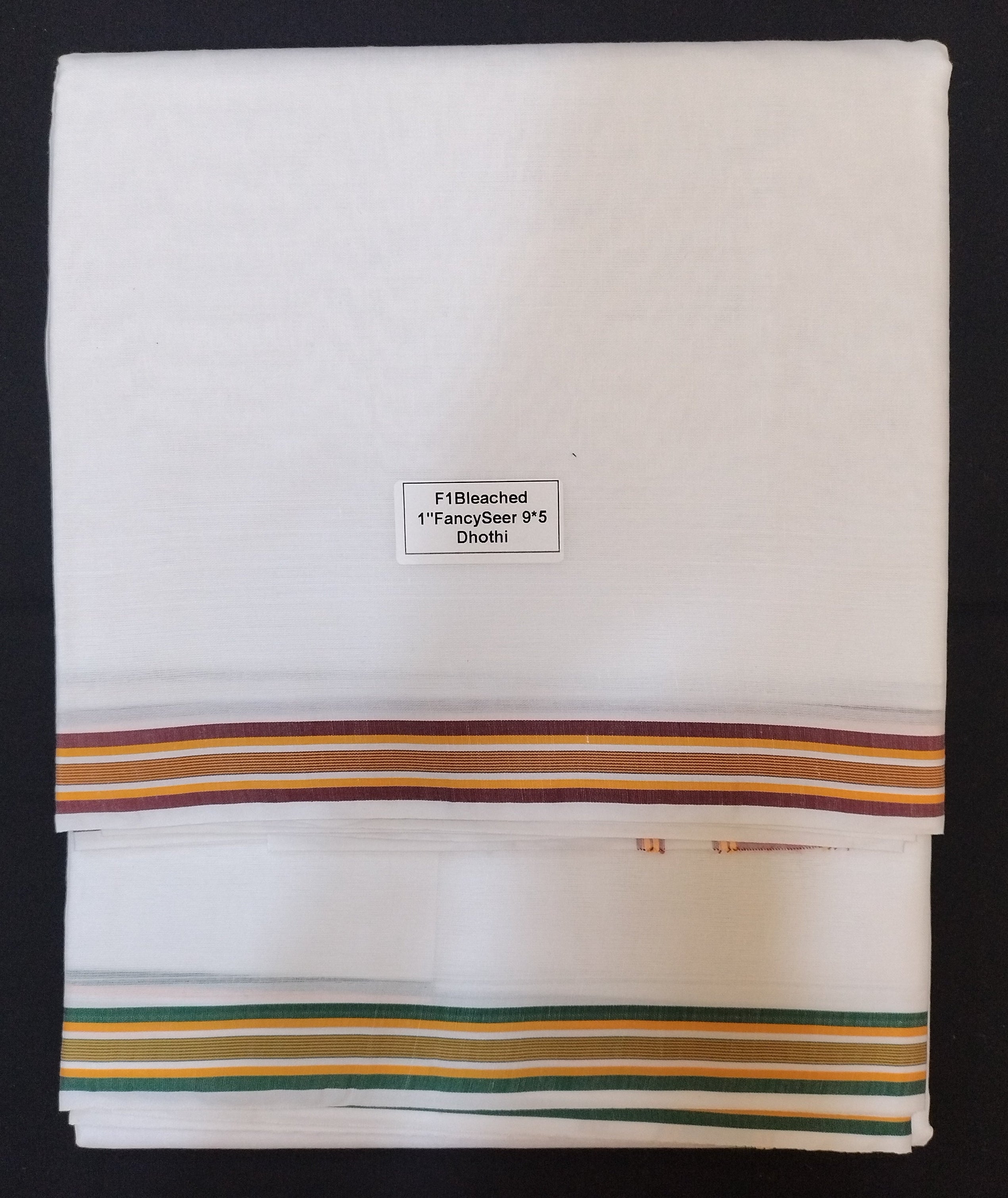 Cotton Dhothi bleached 9*5
