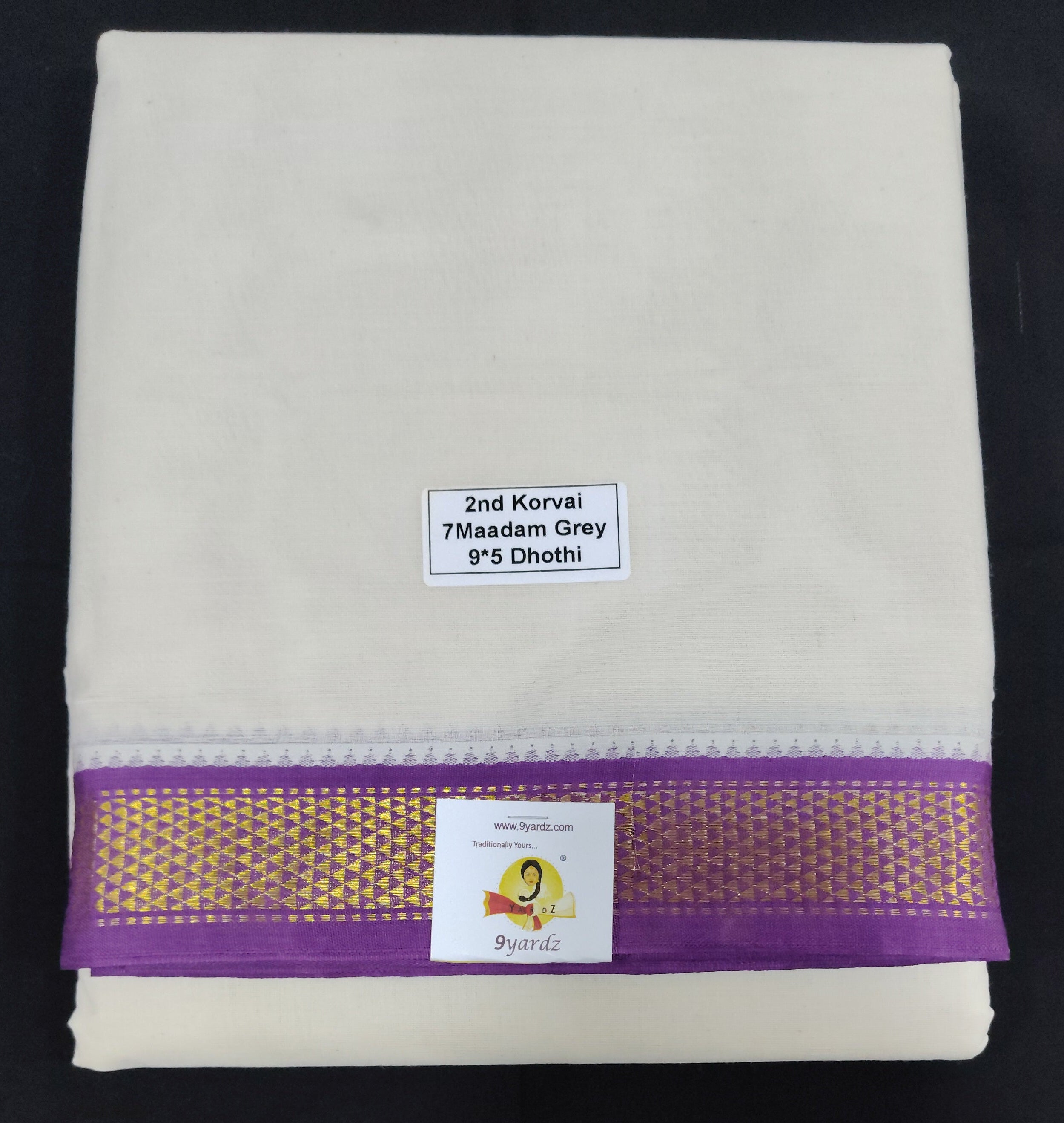 Pure cotton Muhurtham dhoti 9*5 7maadampet