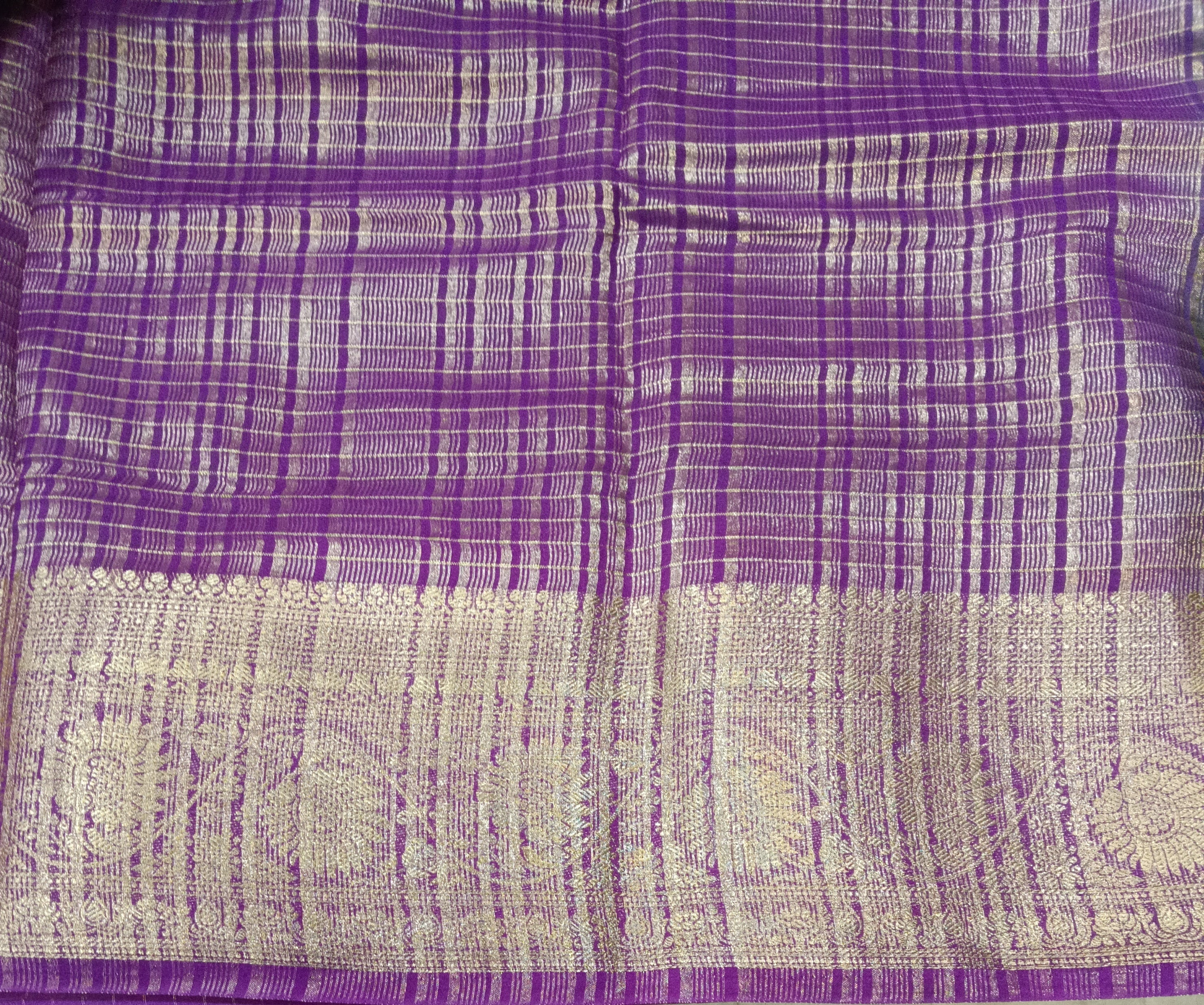 Mysore crepe silk checked (synthetic)