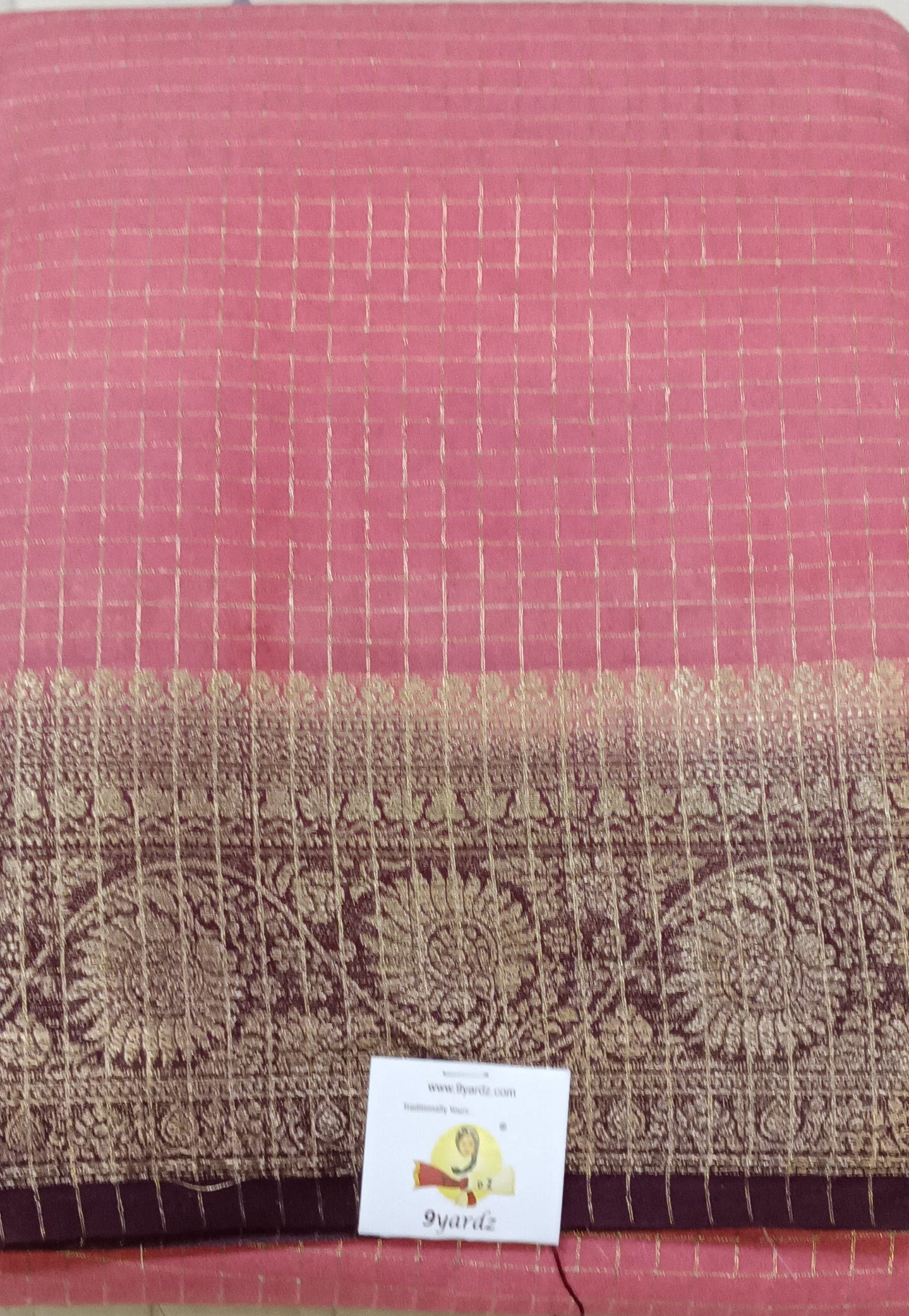 Mysore crepe silk checked (synthetic)