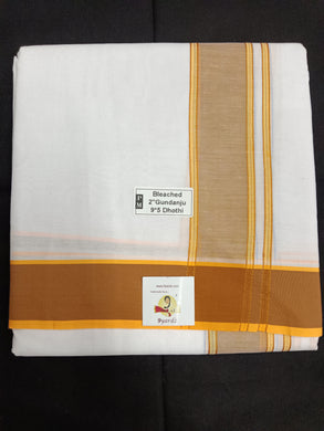 Cotton Dhothi Bleached 9*5