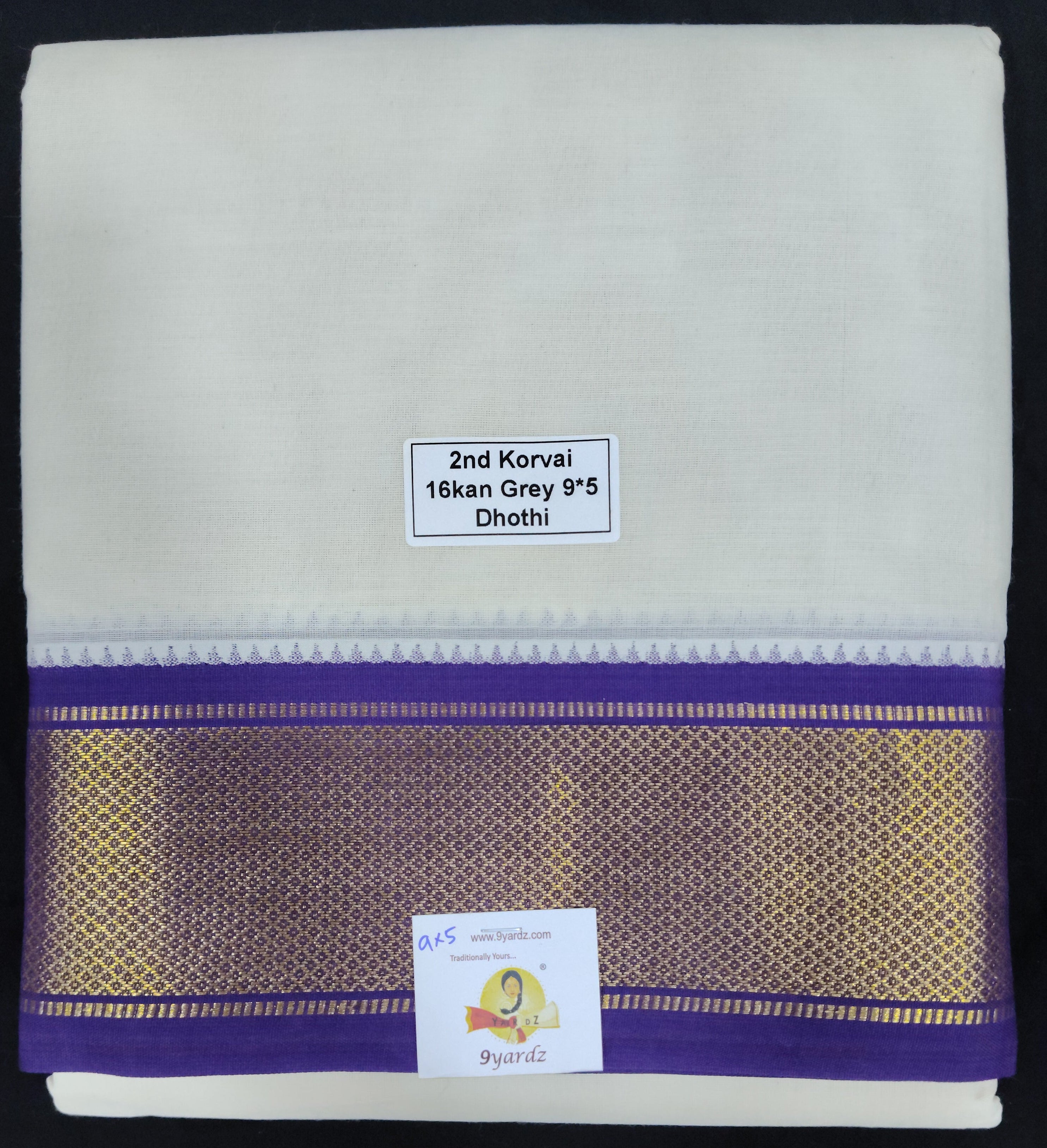 Pure cotton Muhurtham 16kann dhoti 9*5