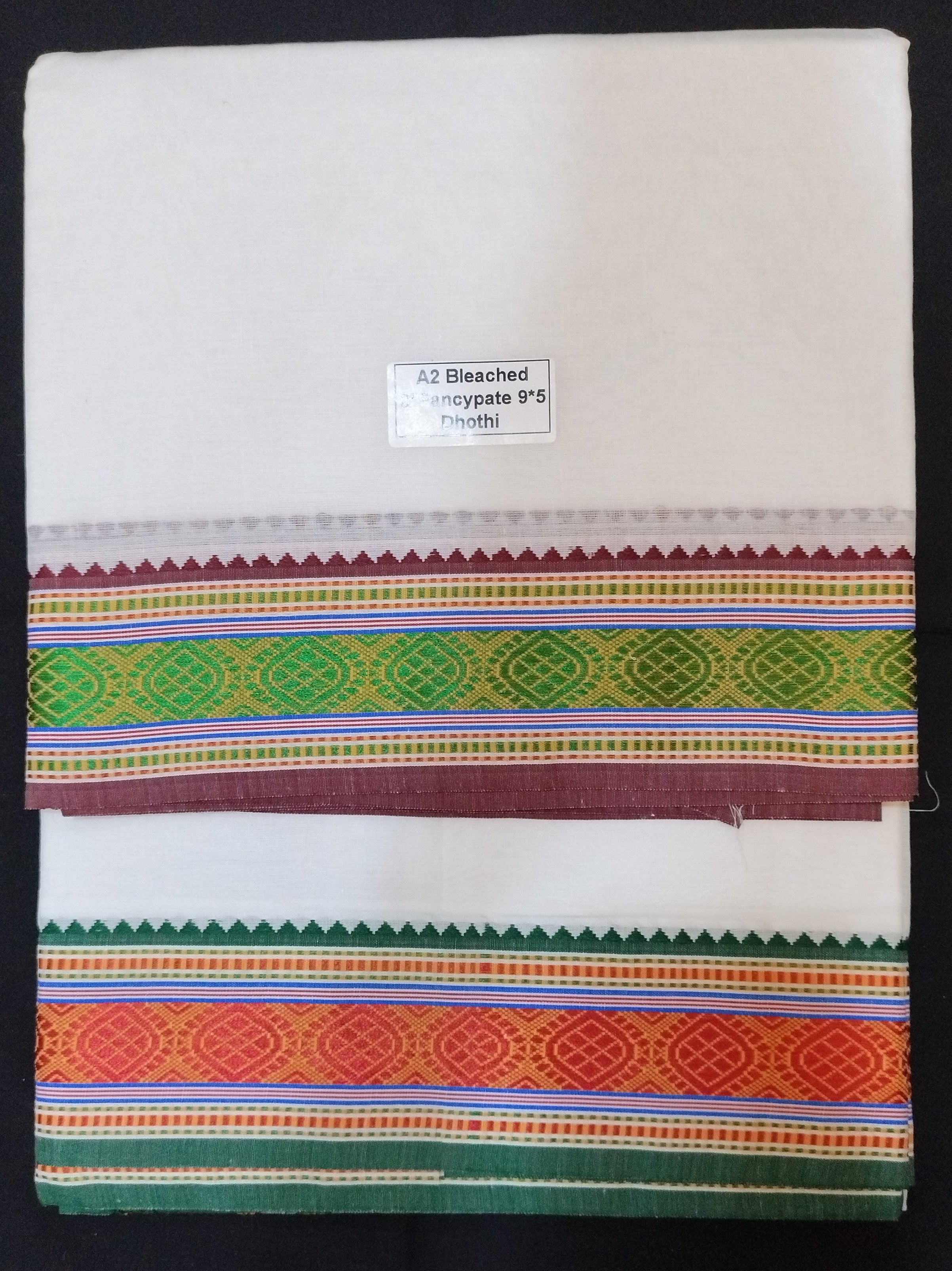 Cotton Dhothi bleached 9*5