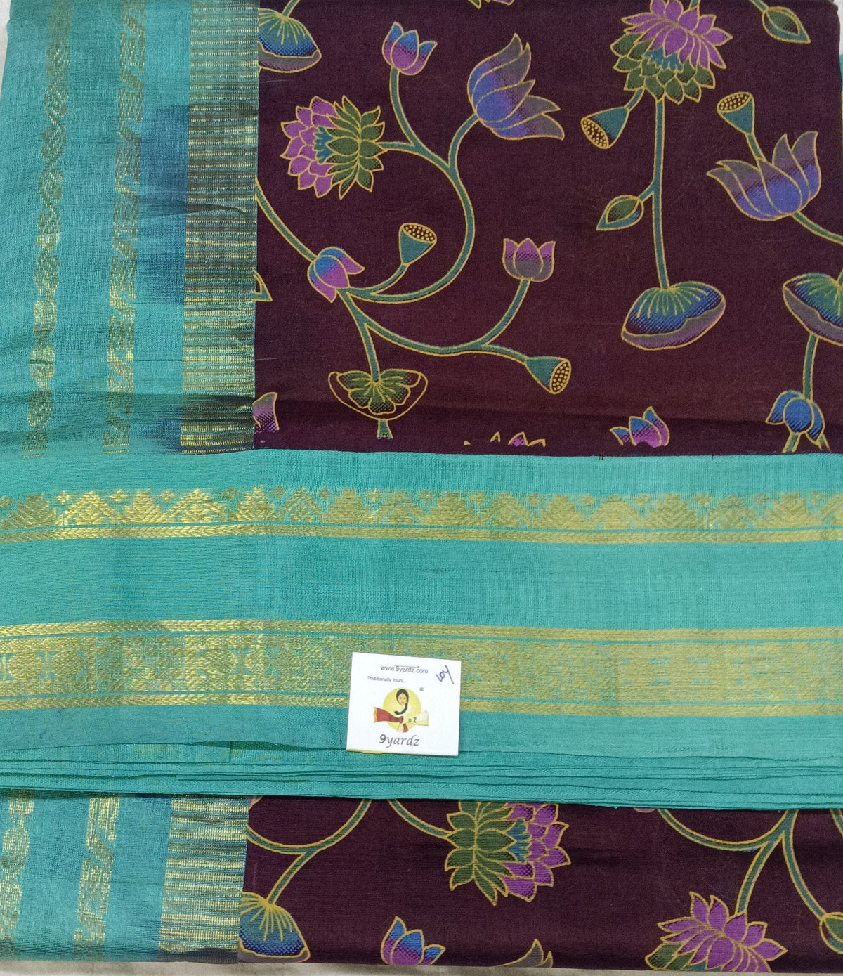 Pure silk cotton -Korvai Printed 10yards madisar