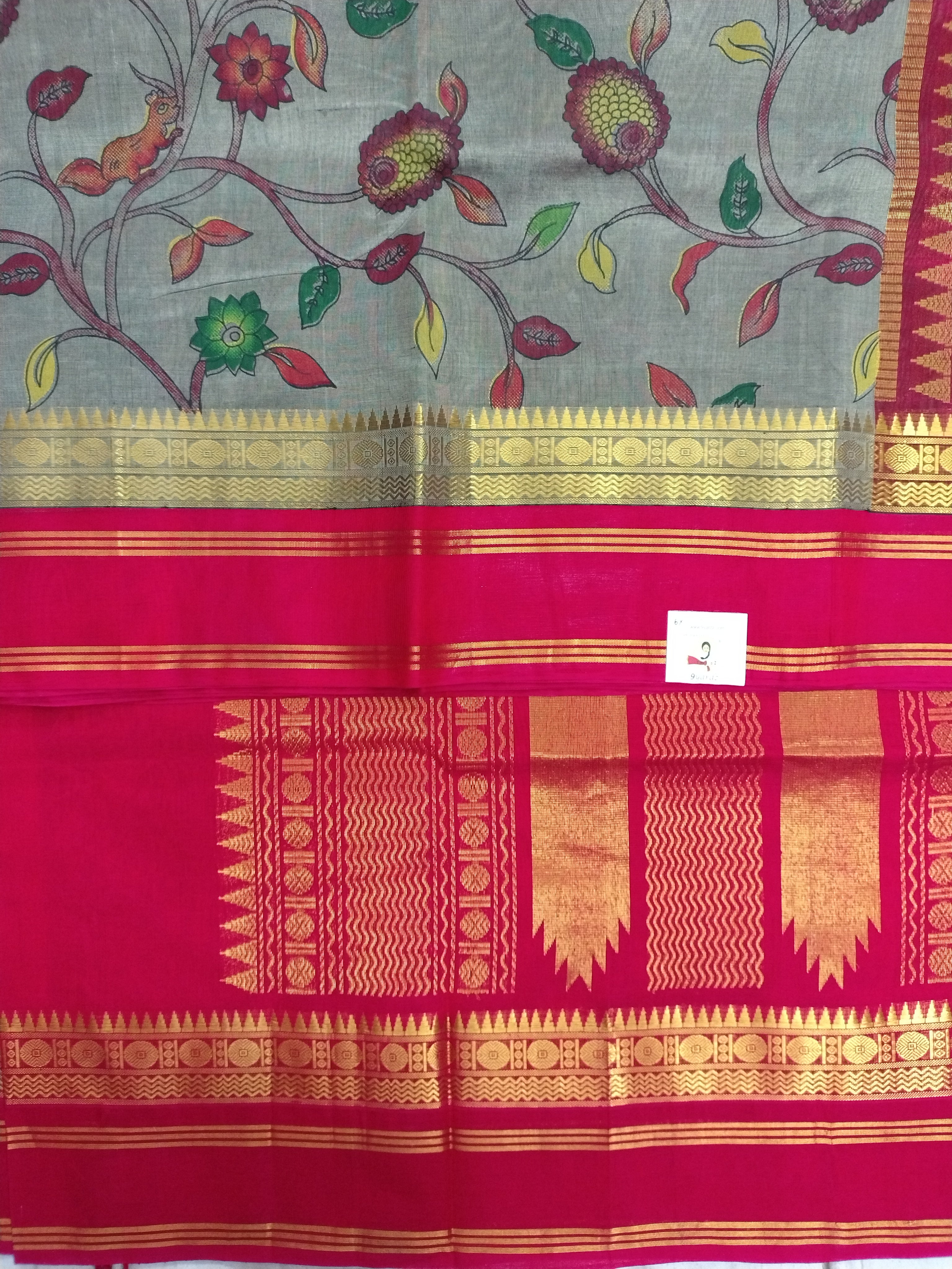 Pure silk cotton Printed 6 yards