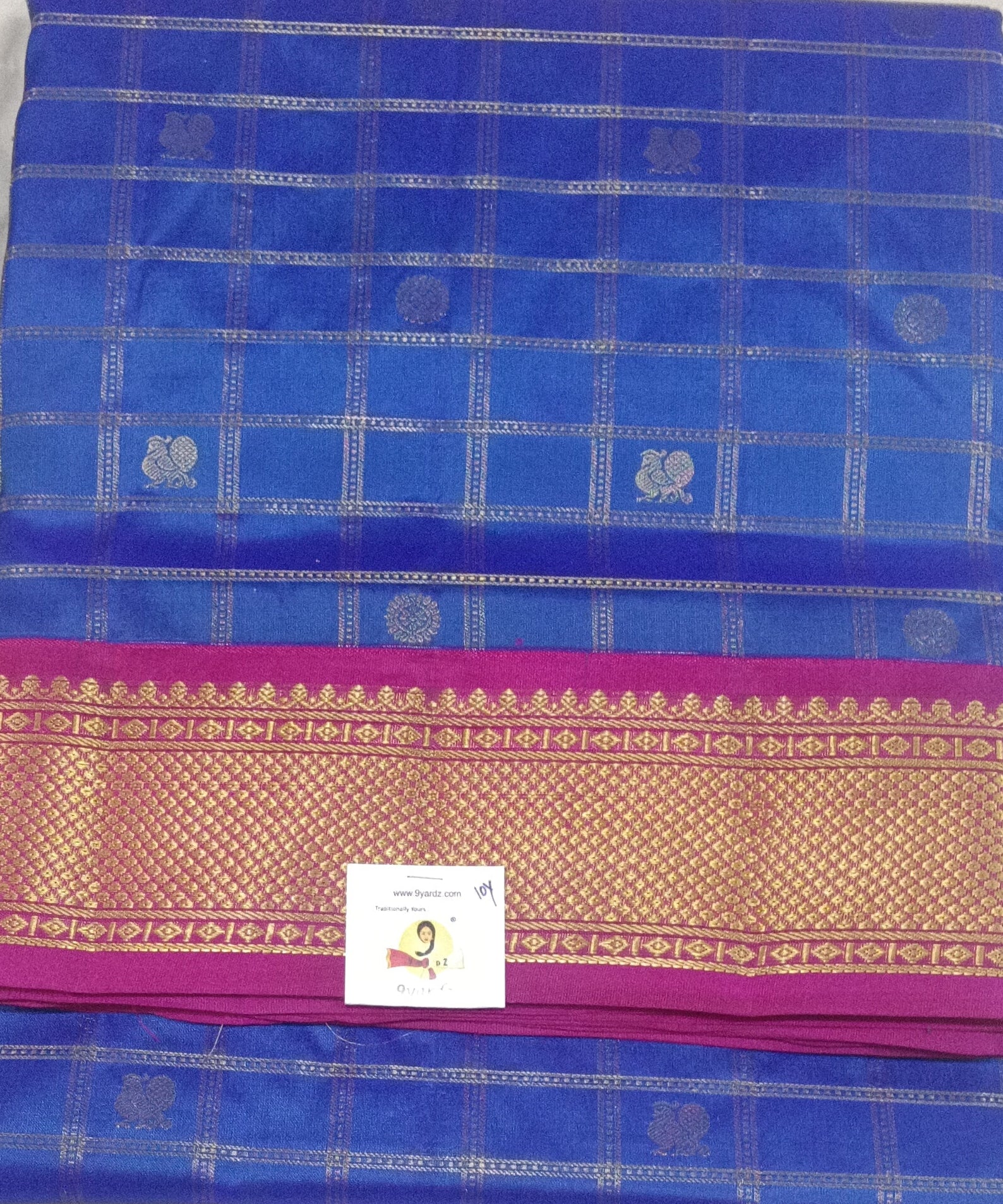 Pure silk checked 10 yardz