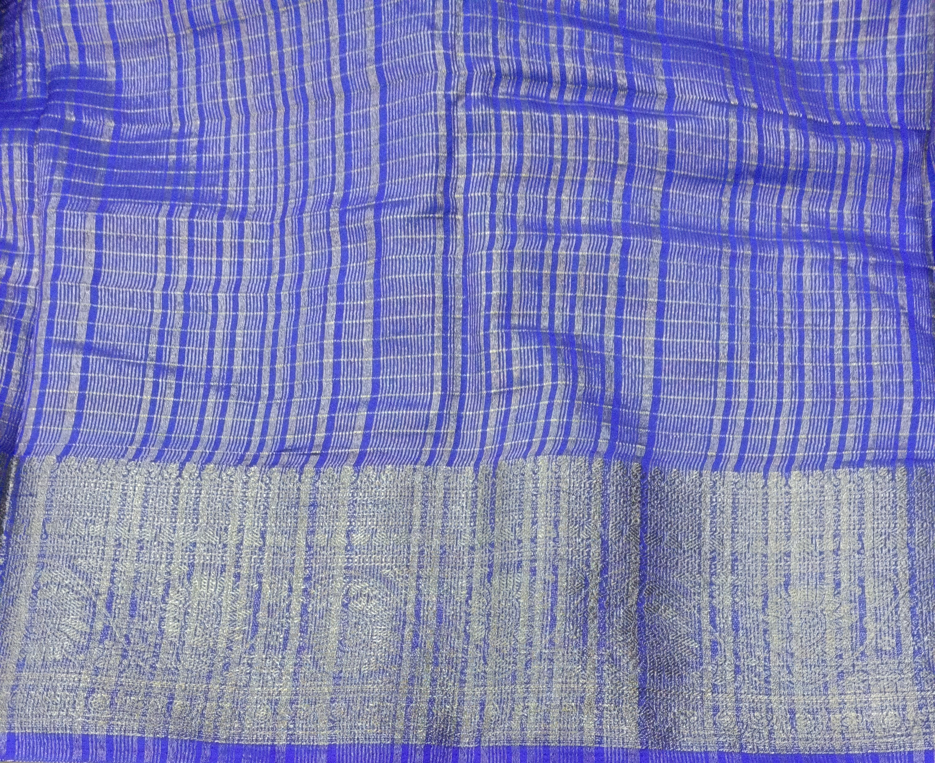 Mysore crepe silk checked (synthetic)