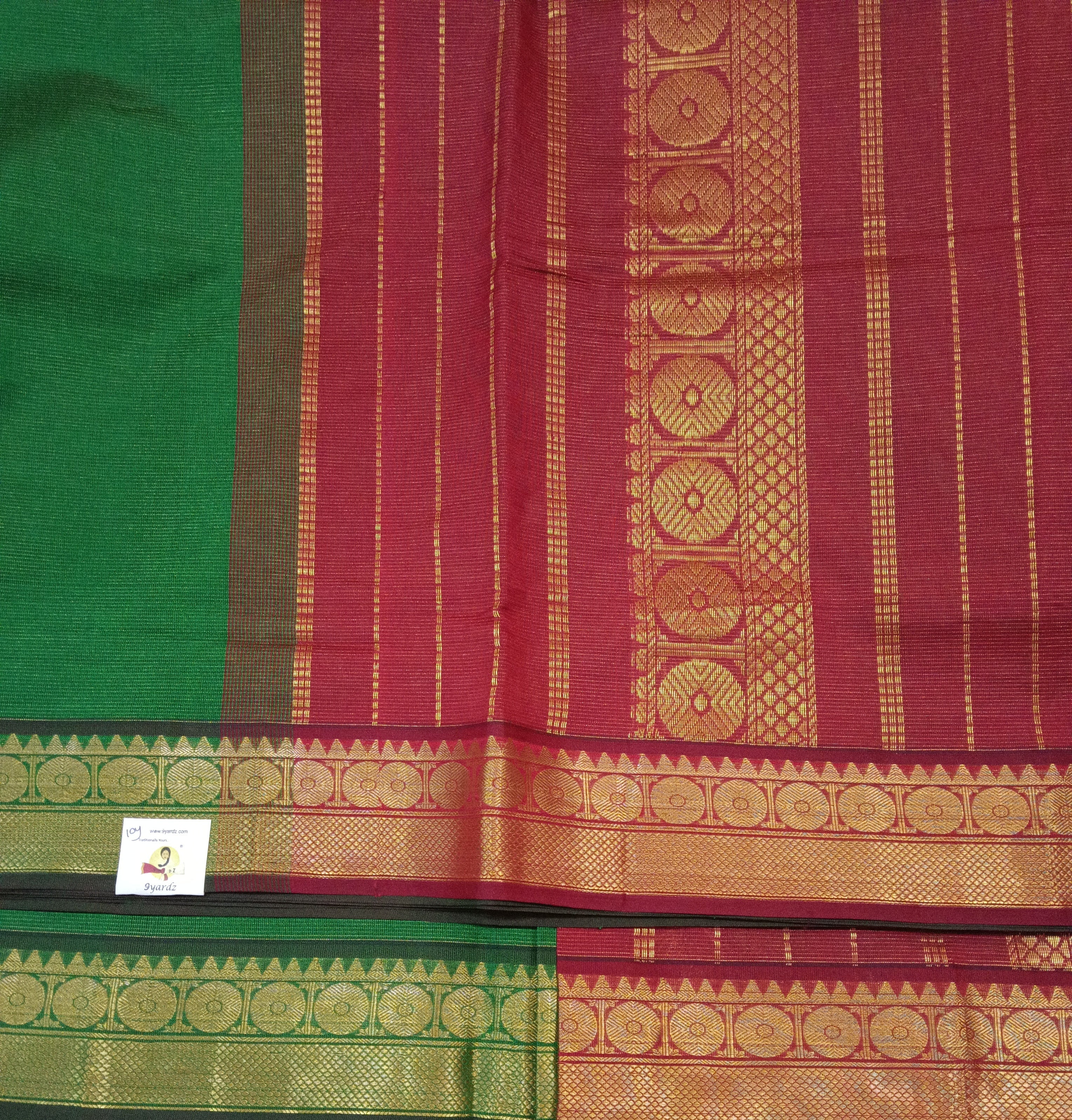 Semi Silk cotton vairavoosi Madisar 10yards