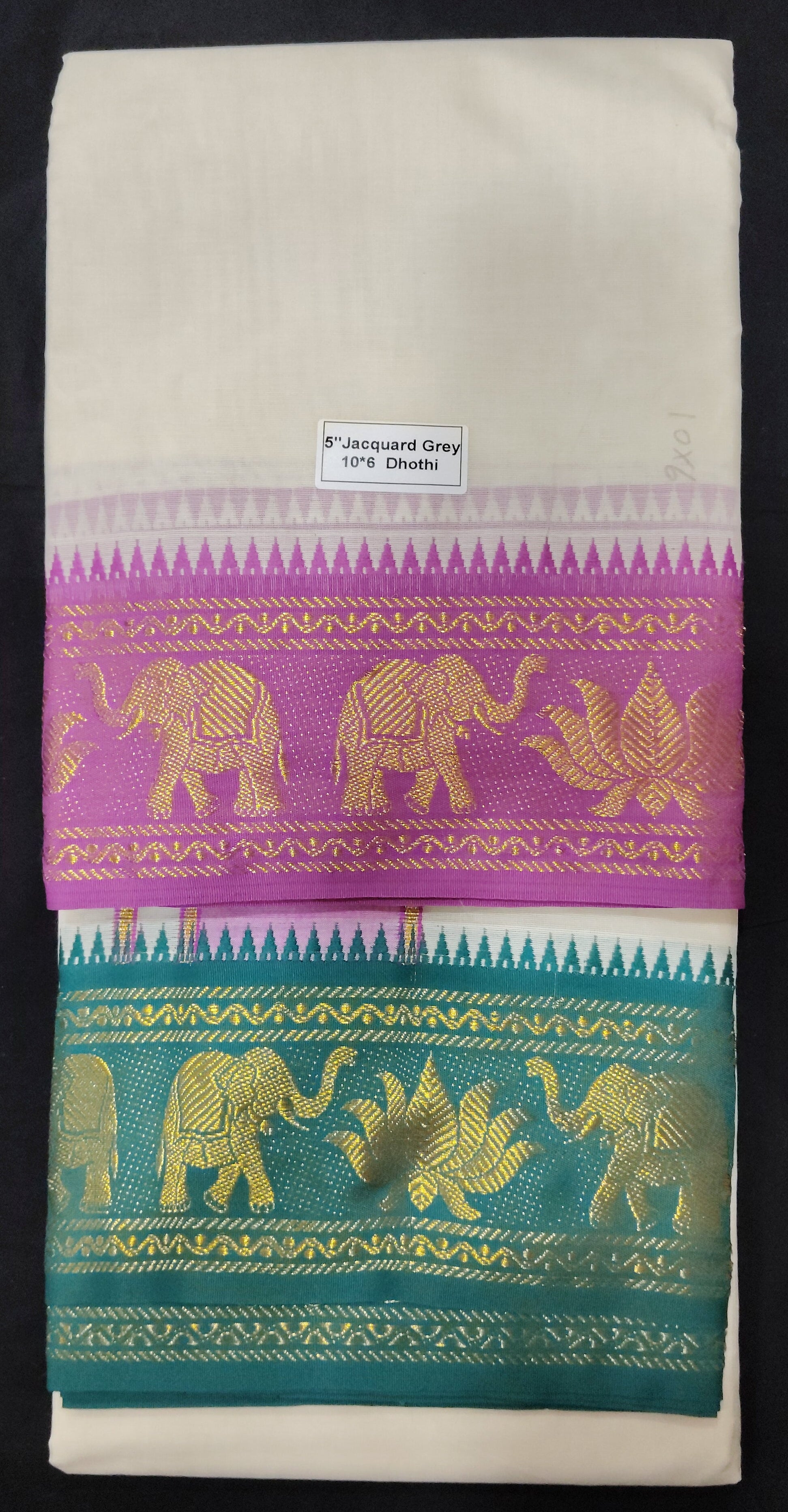 Cotton Dhothi Jacquard 10*6