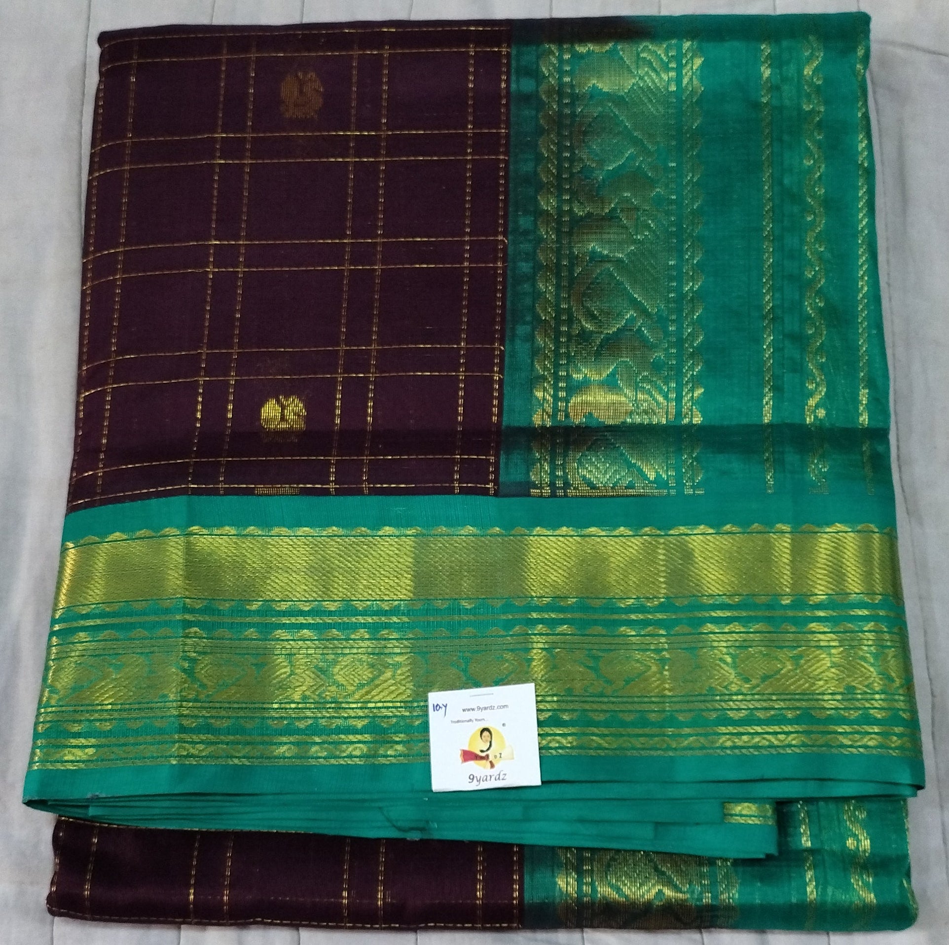 Pure silk cotton -Korvai 10yards madisar