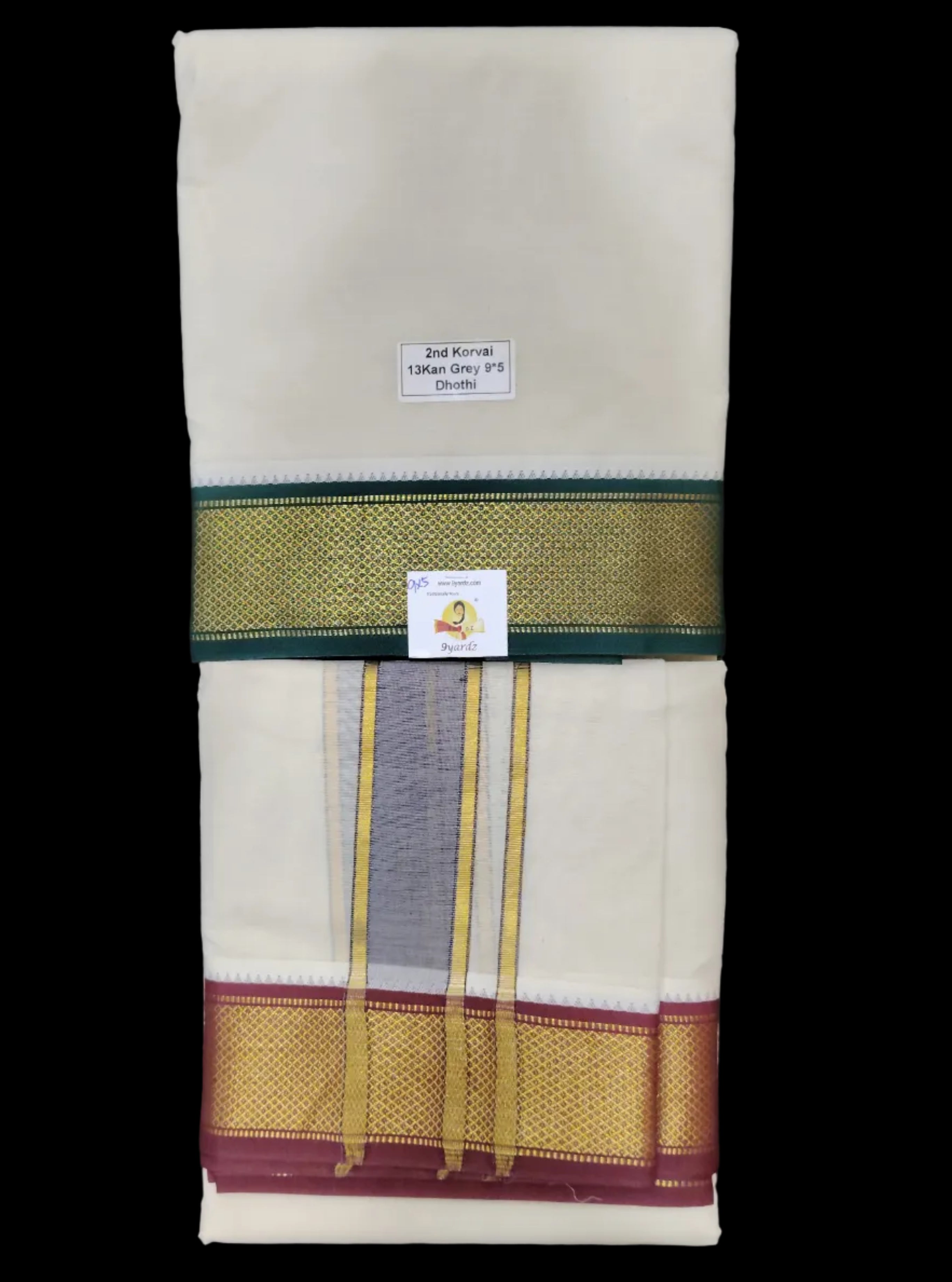Pure cotton Muhurtham 13kann dhoti 9*5