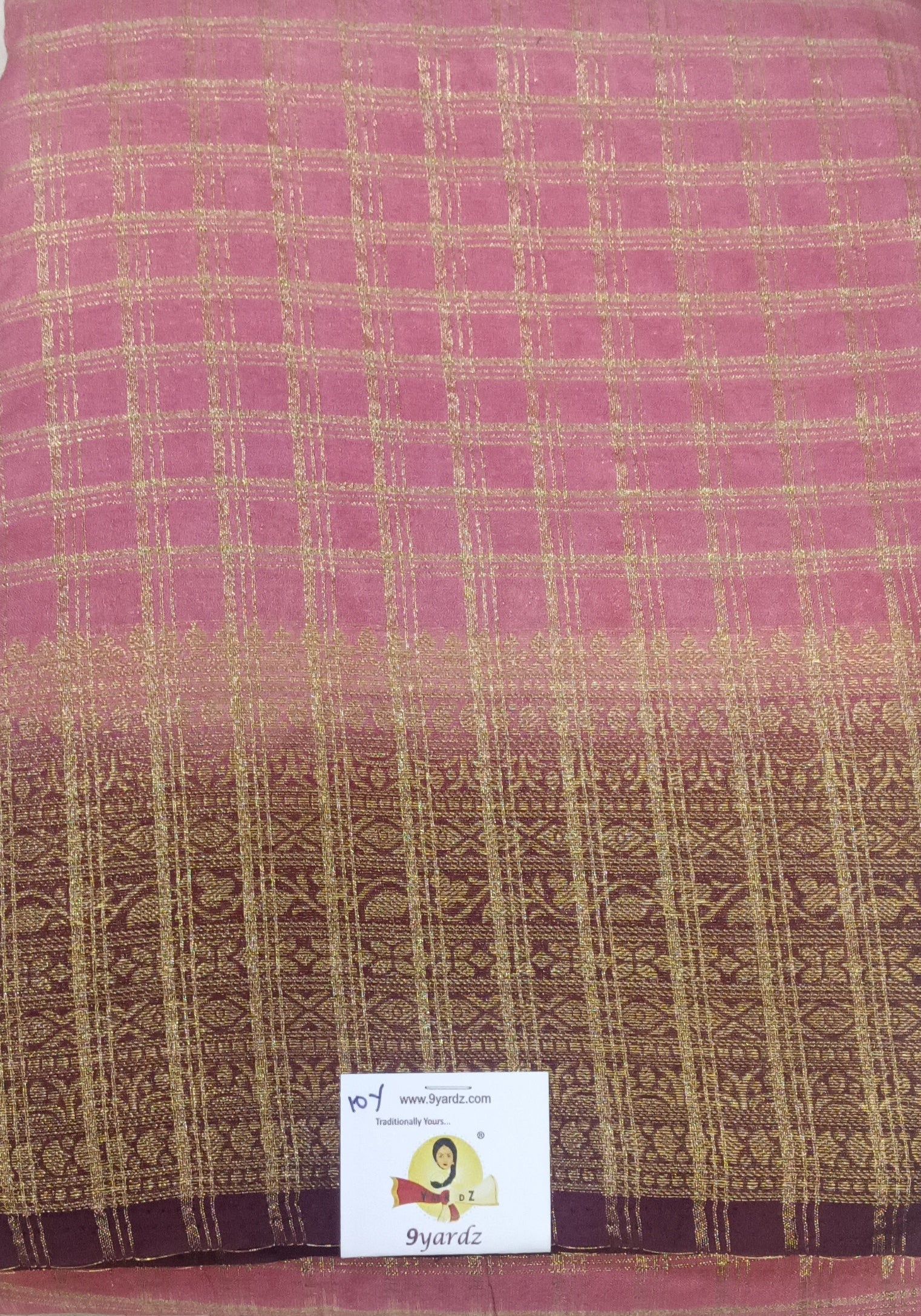 Mysore crepe silk checked (synthetic)