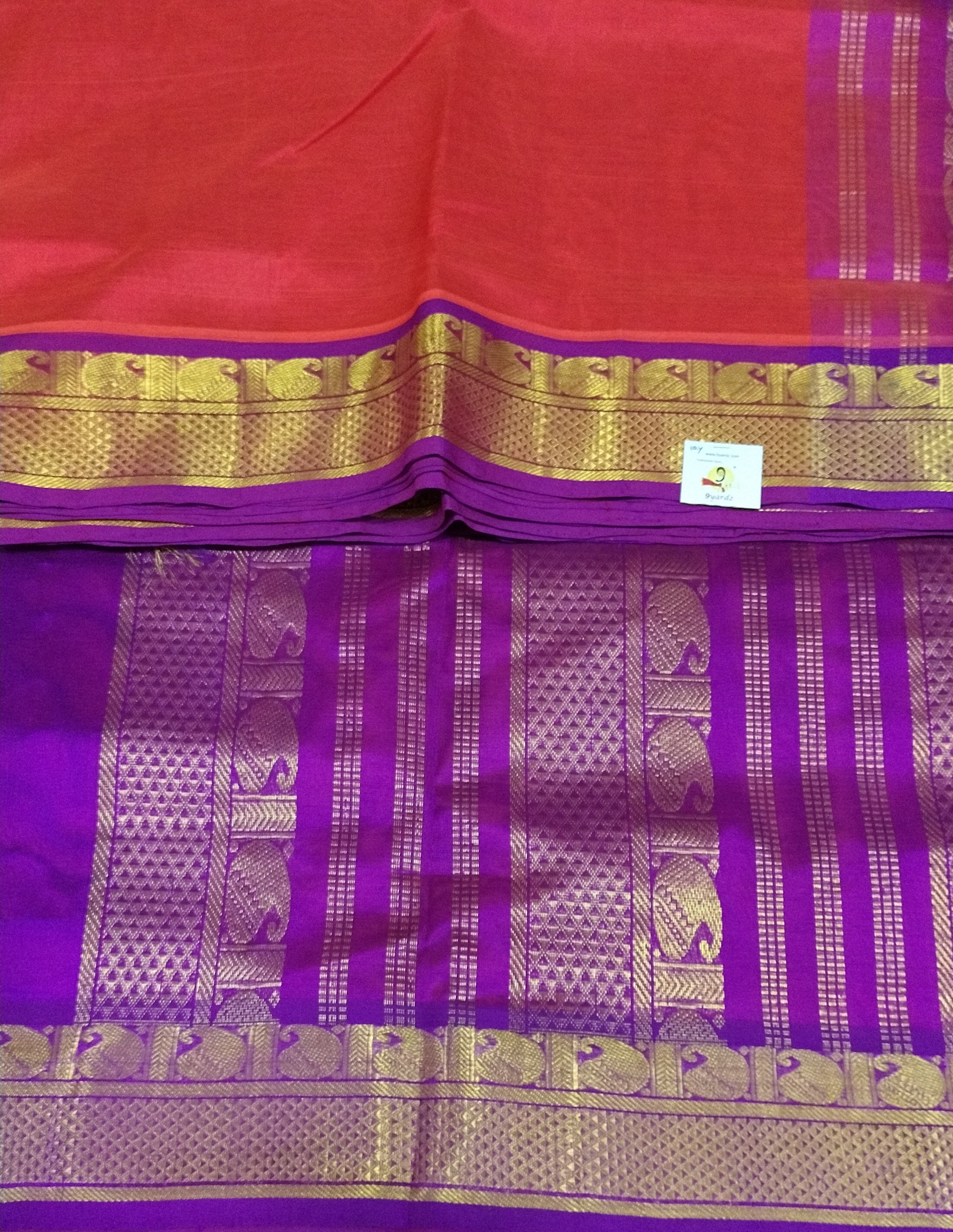 Pure silk cotton -Korvai 10yards madisar