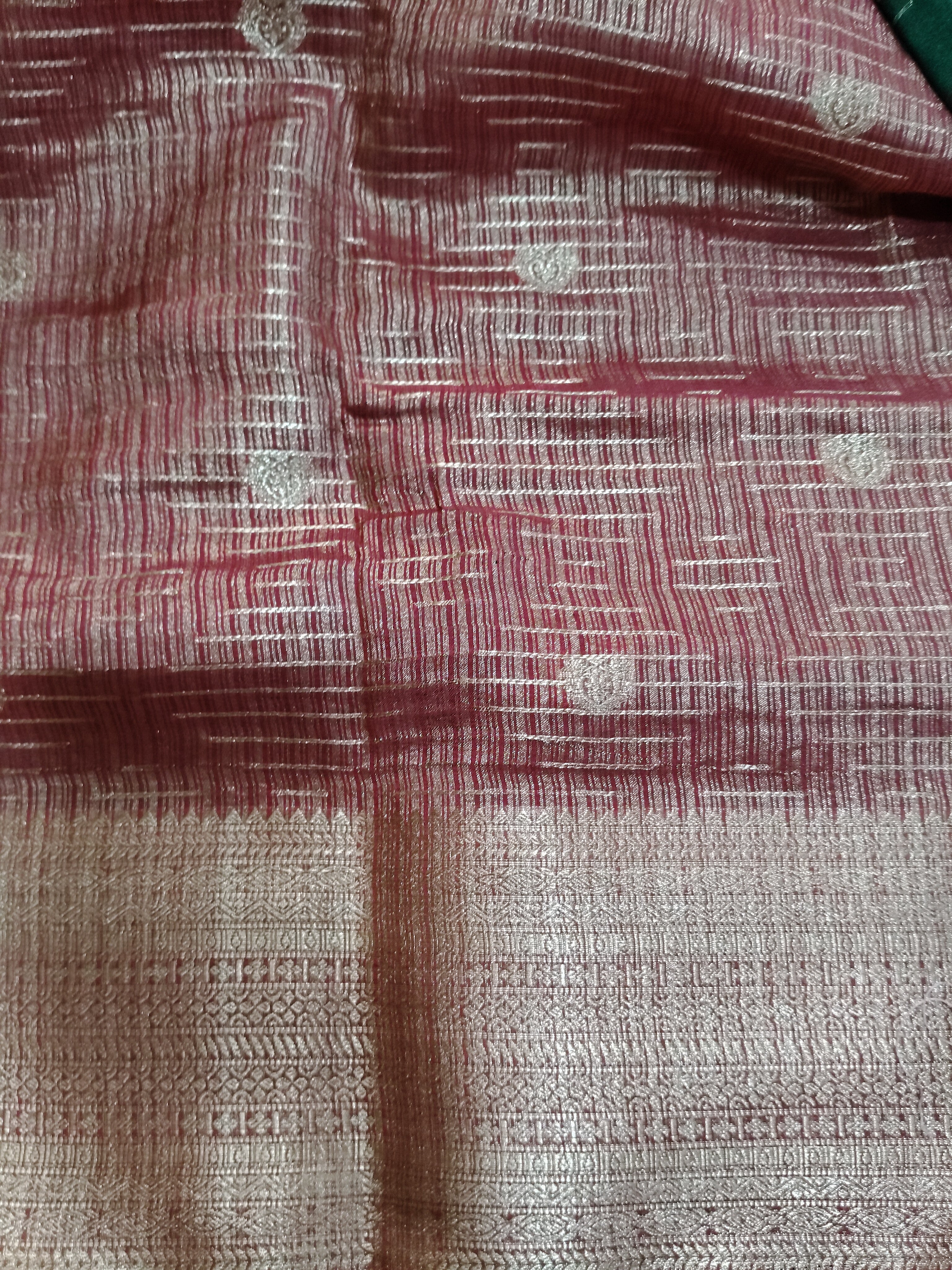 Mysore crepe silk checked (synthetic)