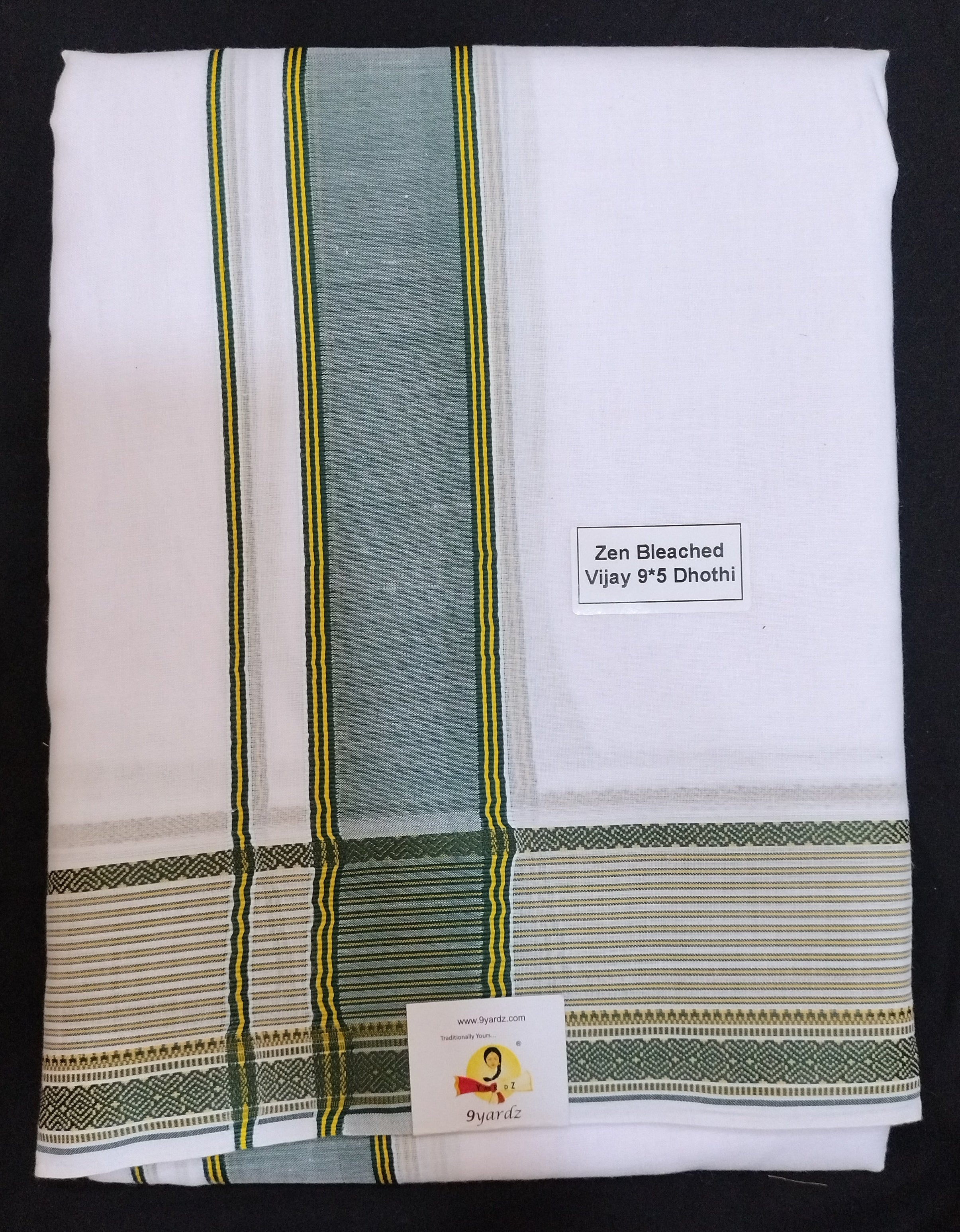 Cotton Dhothi bleached 9*5