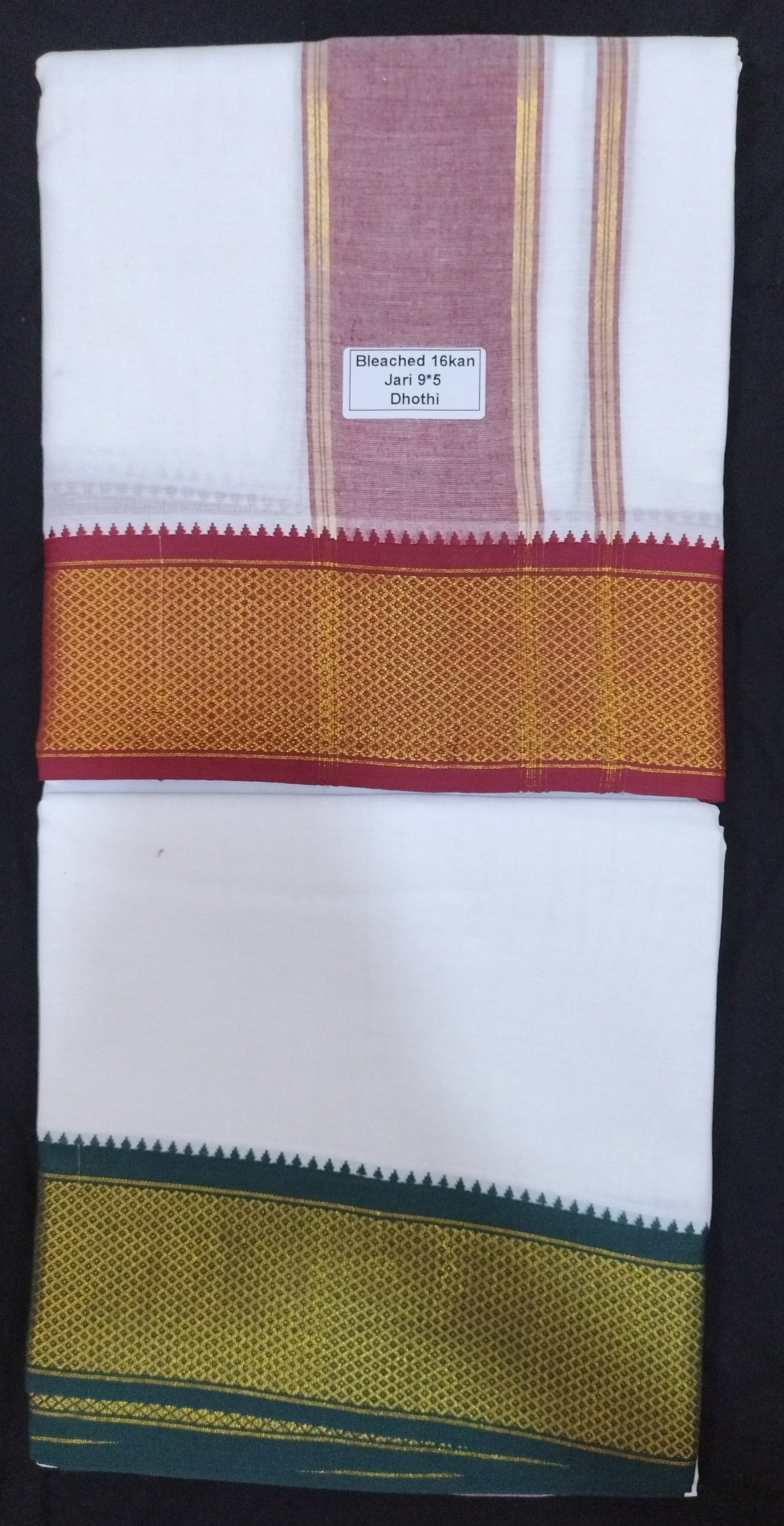 Cotton Dhothi Bleached 9*5