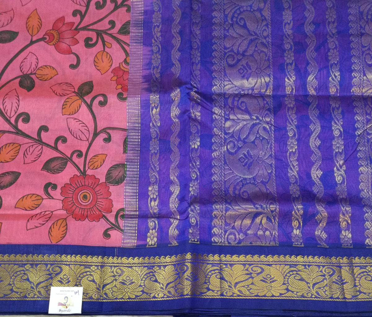 Pure silk cotton -Korvai Printed 10yards madisar