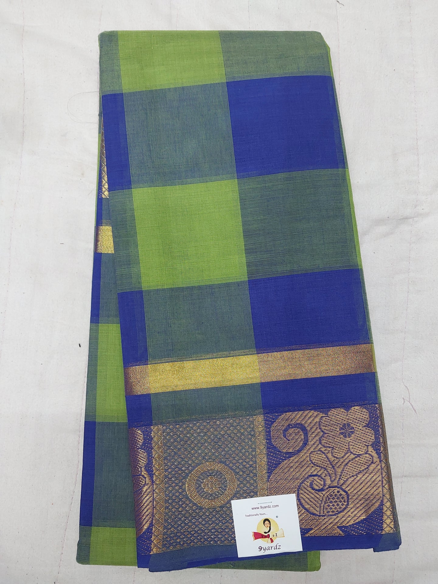 Chettinadu cotton checked 6 yardz