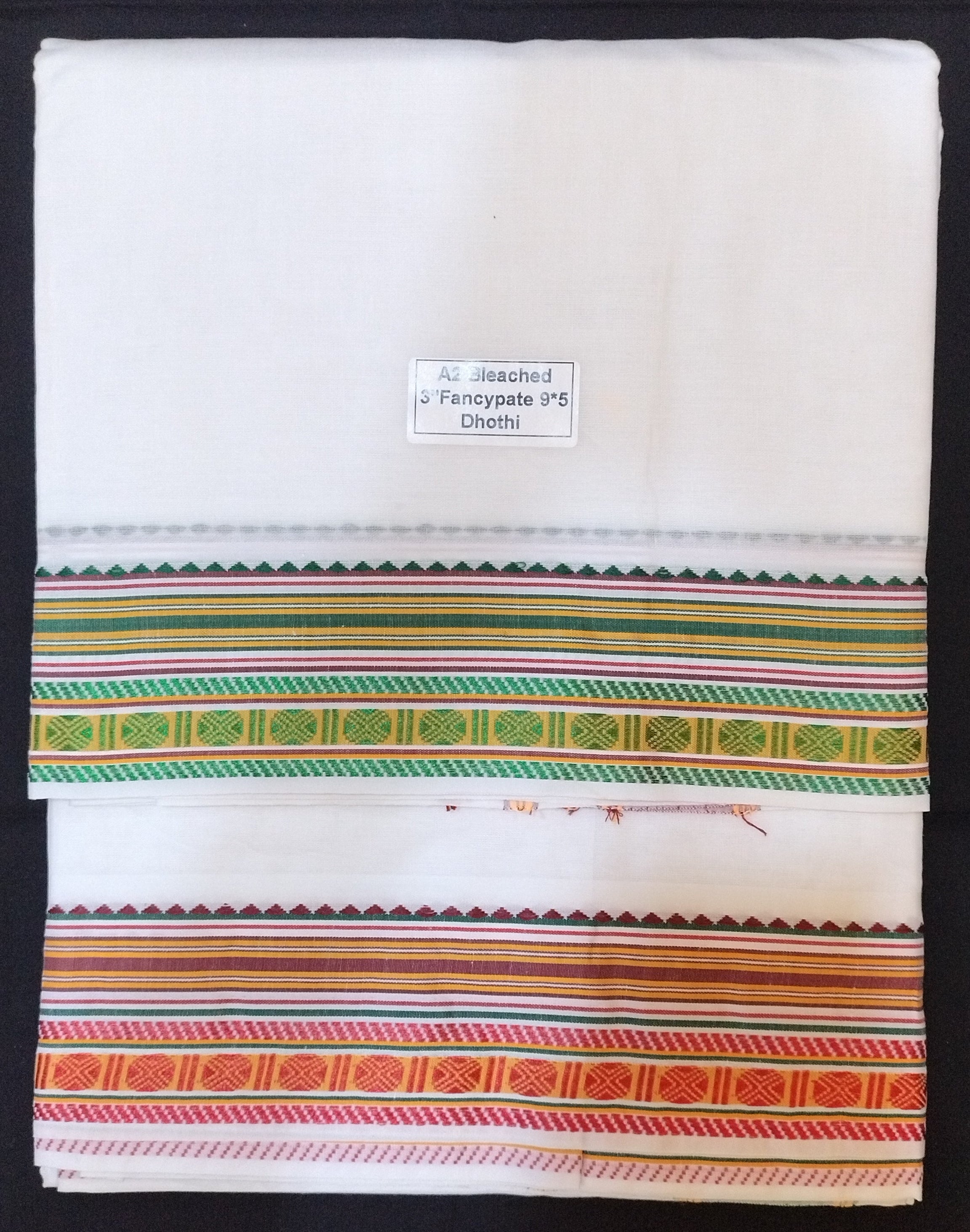 Cotton Dhothi bleached 9*5