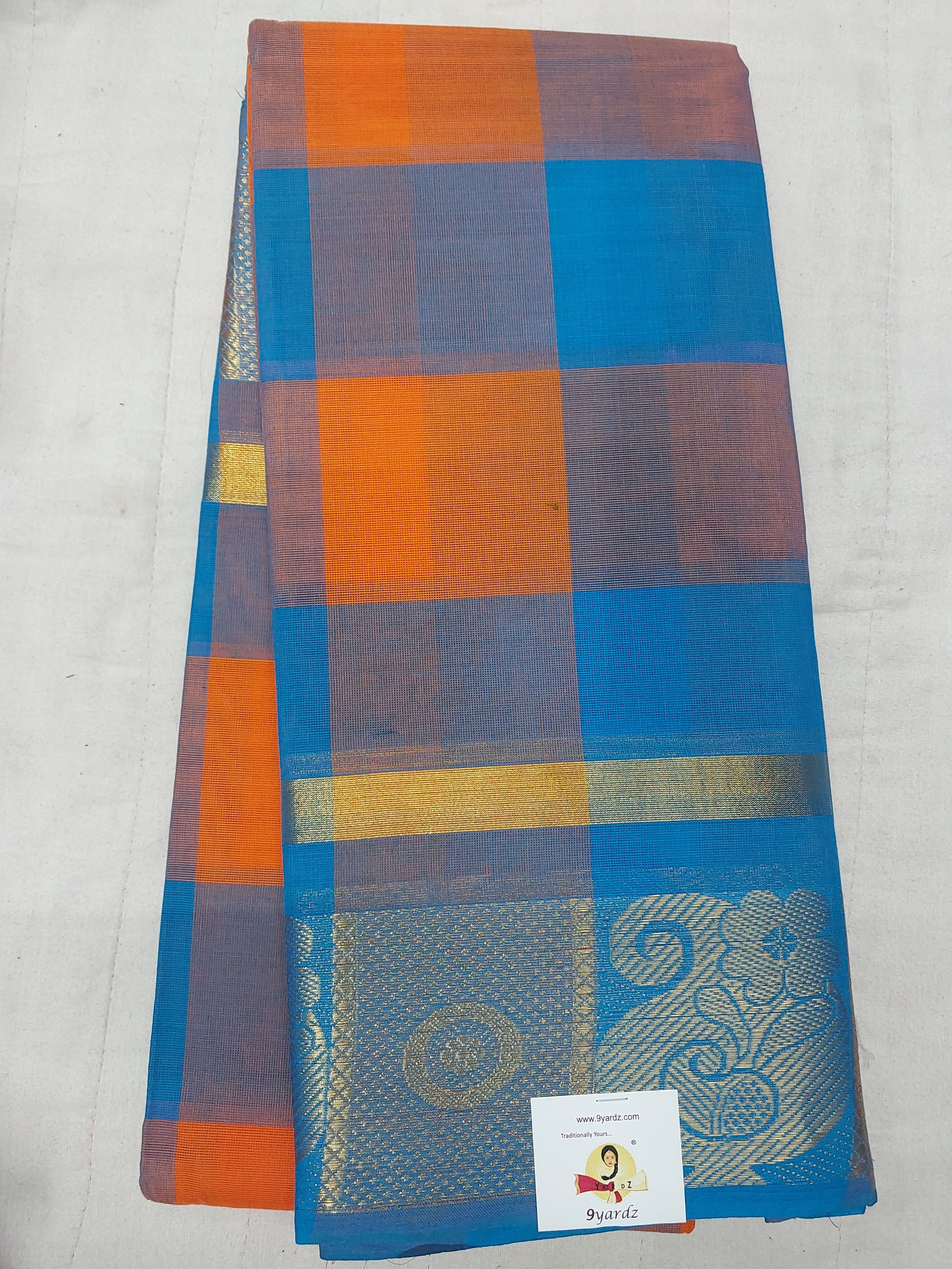 Chettinadu cotton checked 6 yardz