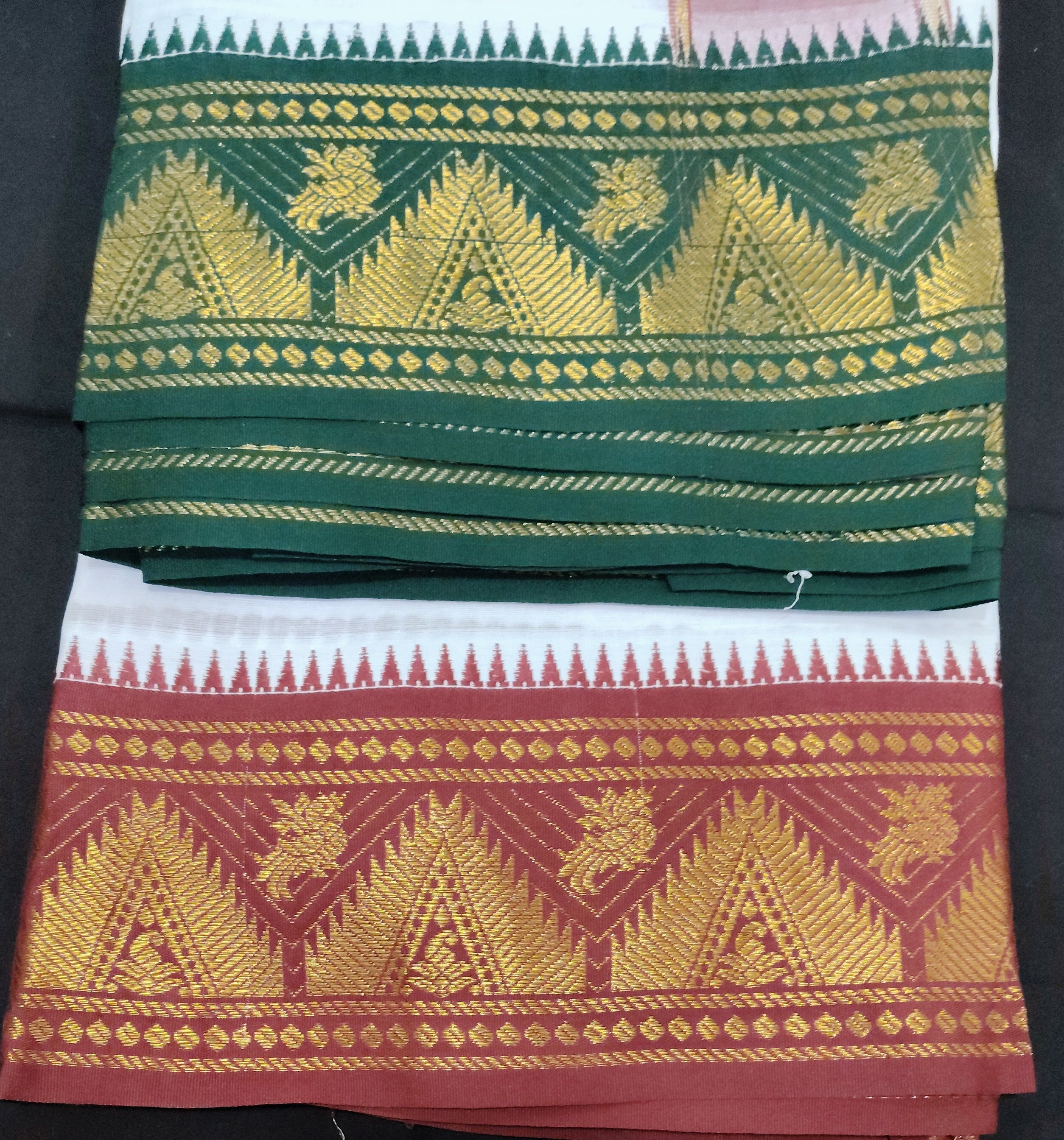 Cotton Dhothi Bleached Jacquard 9*5
