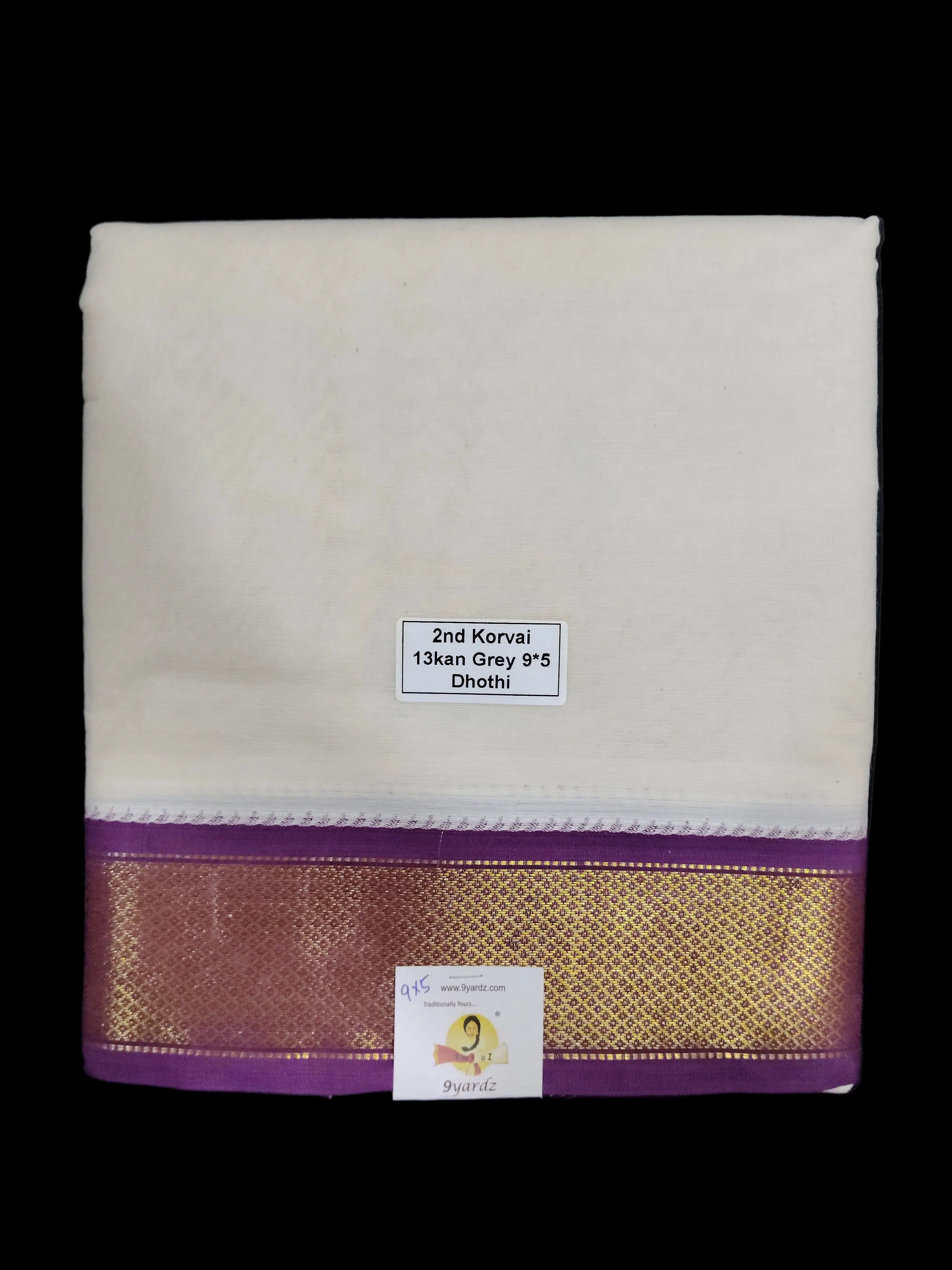 Pure cotton Muhurtham 13kann dhoti 9*5