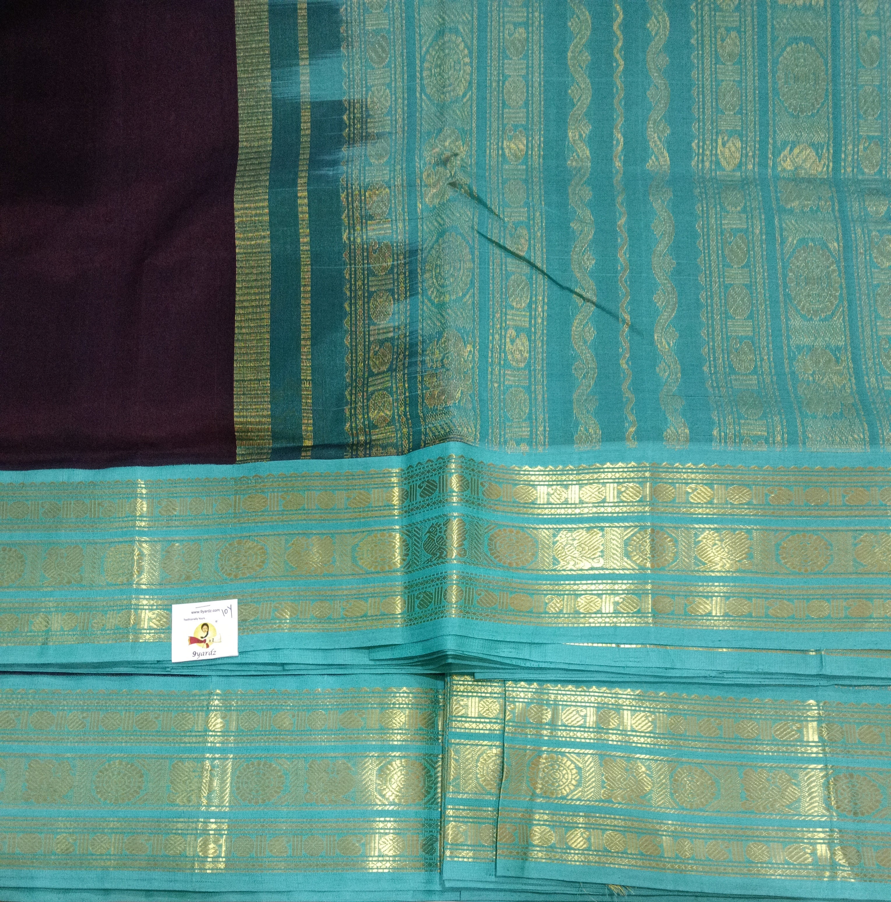 Pure silk cotton -Korvai 10yards madisar