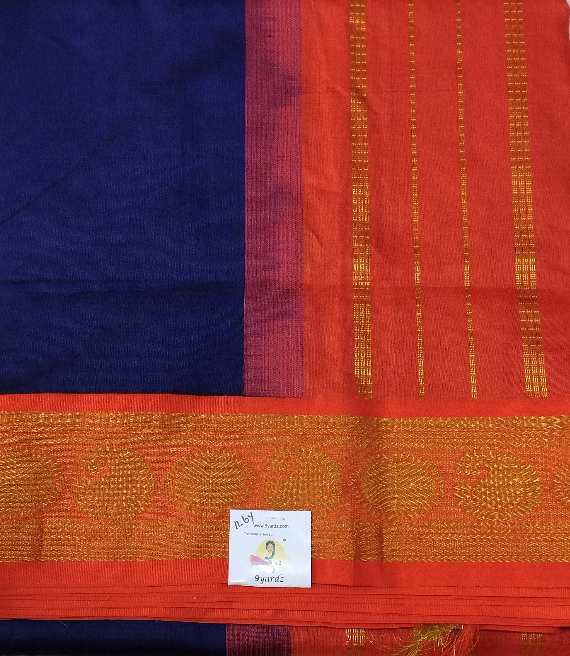 Semi Silk cotton Korvai 11.6 Yardz
