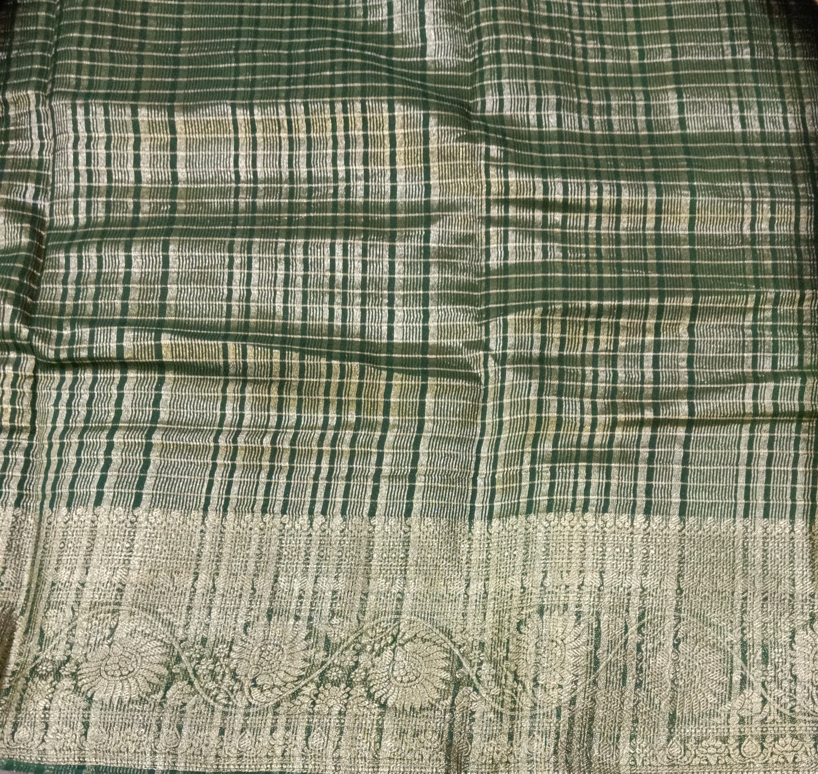 Mysore crepe silk checked (synthetic)