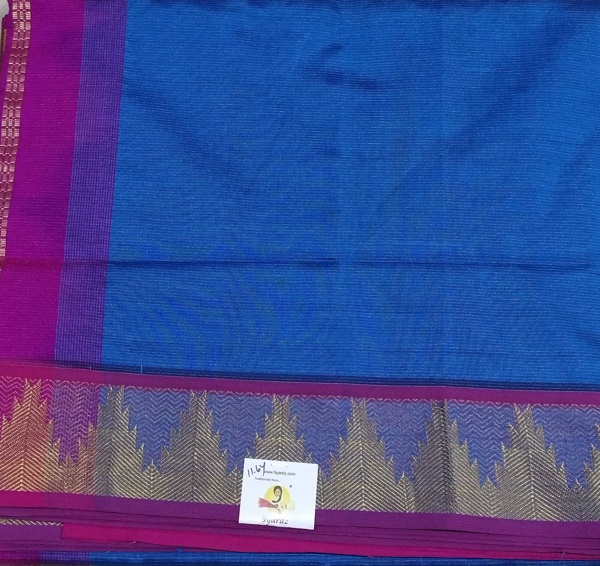 Semi Silk cotton Vairavoosi 11.6yardz