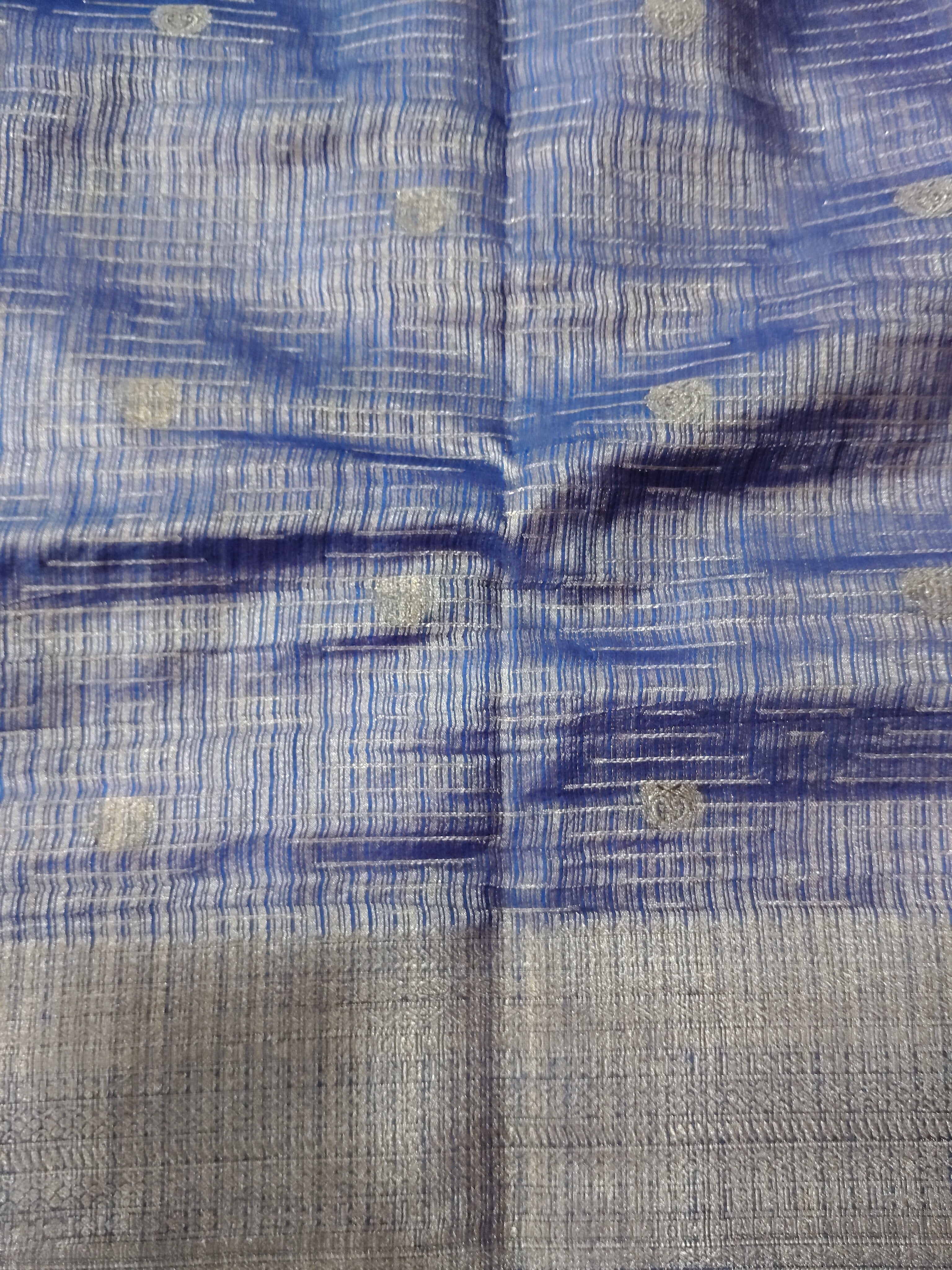 (Copy) Mysore crepe silk checked (synthetic)