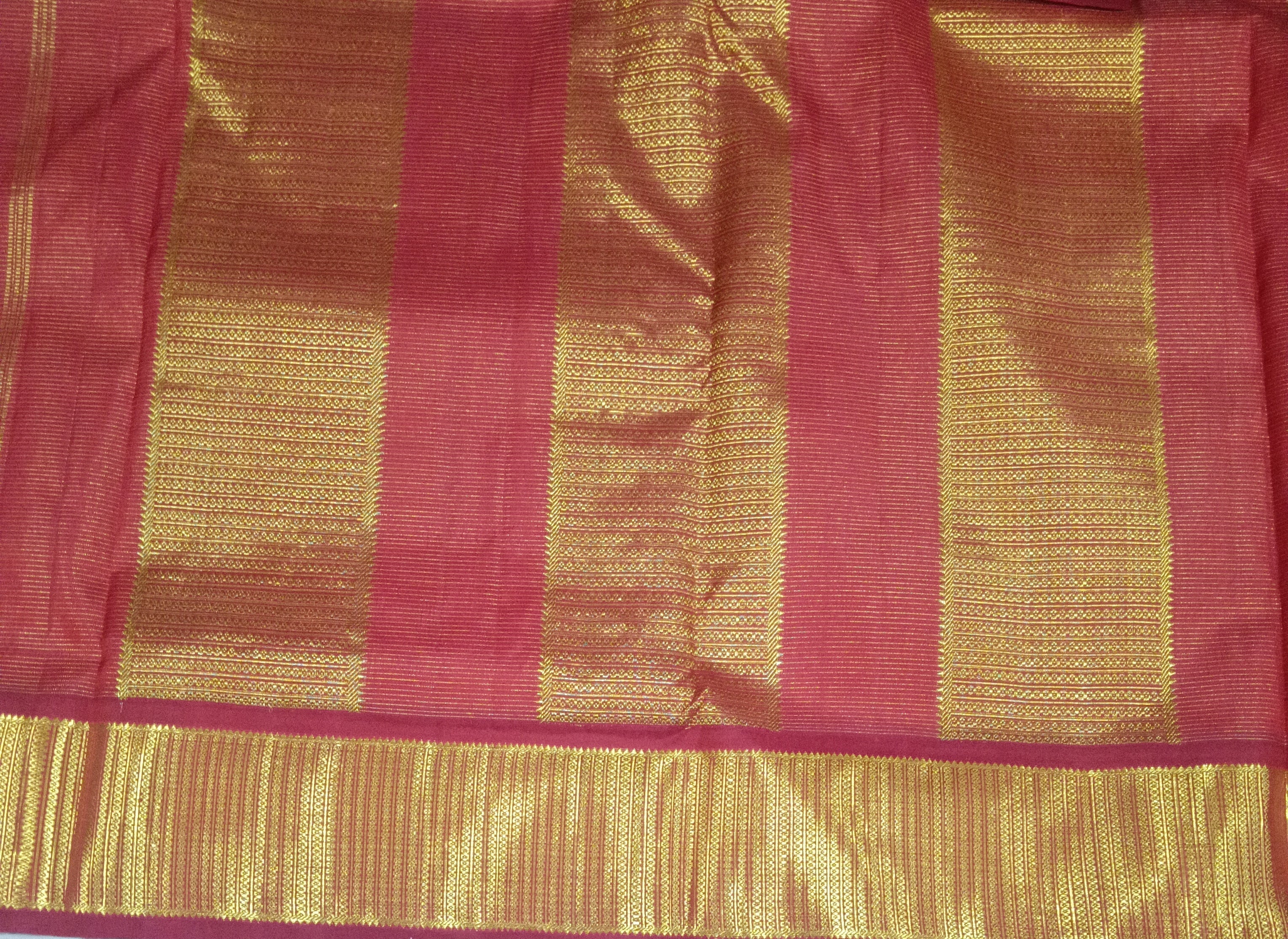 Pure Kanchipuram Silk Madisar Vairavoosi|10yards