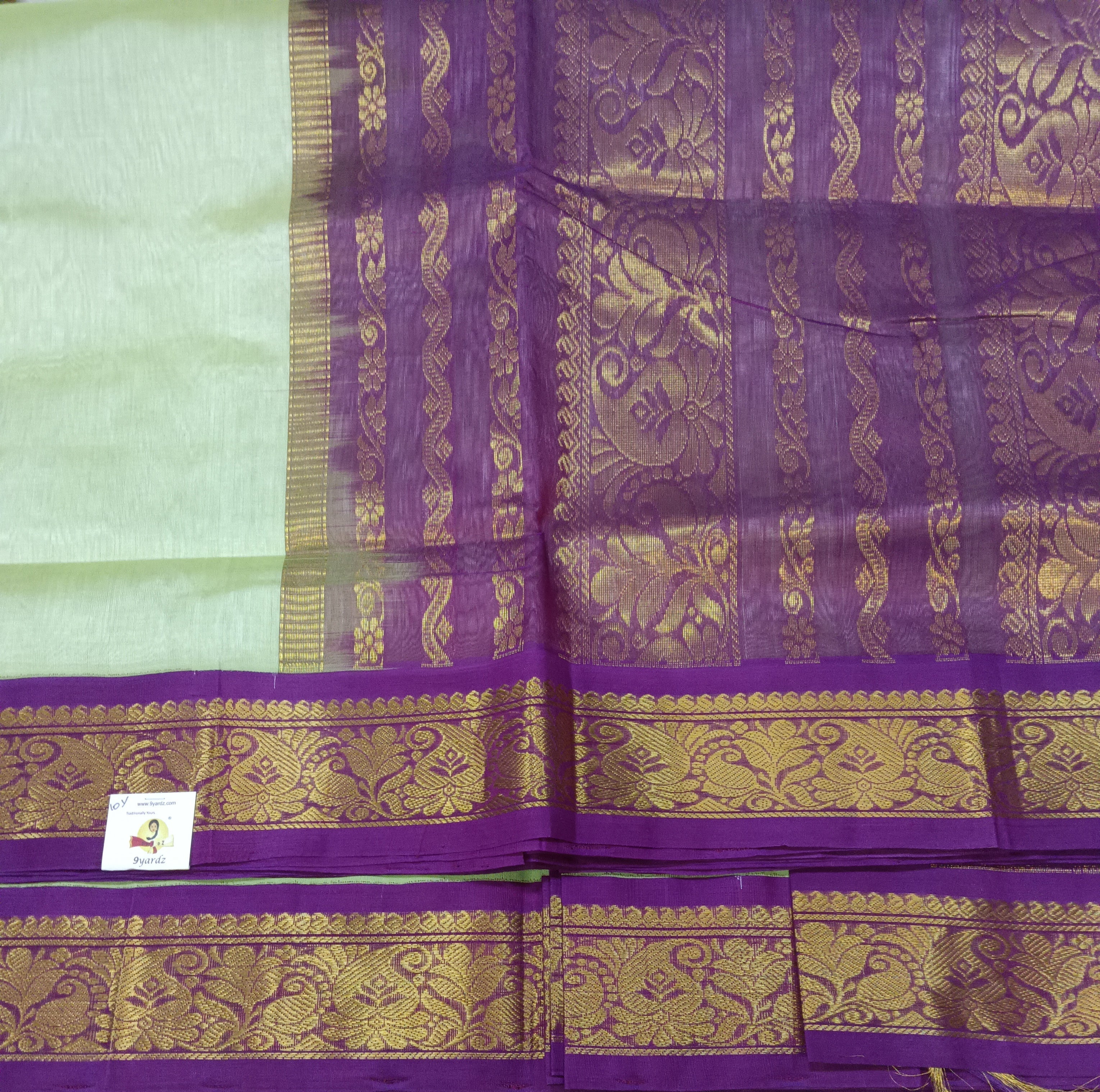 Pure silk cotton -Korvai 10yards madisar