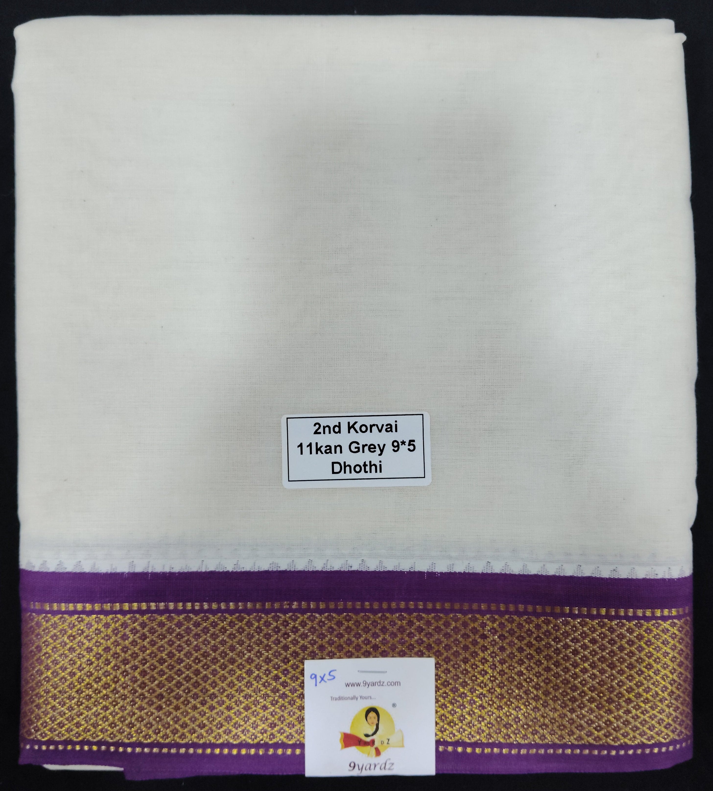 Pure cotton Muhurtham 11kann dhoti 9*5