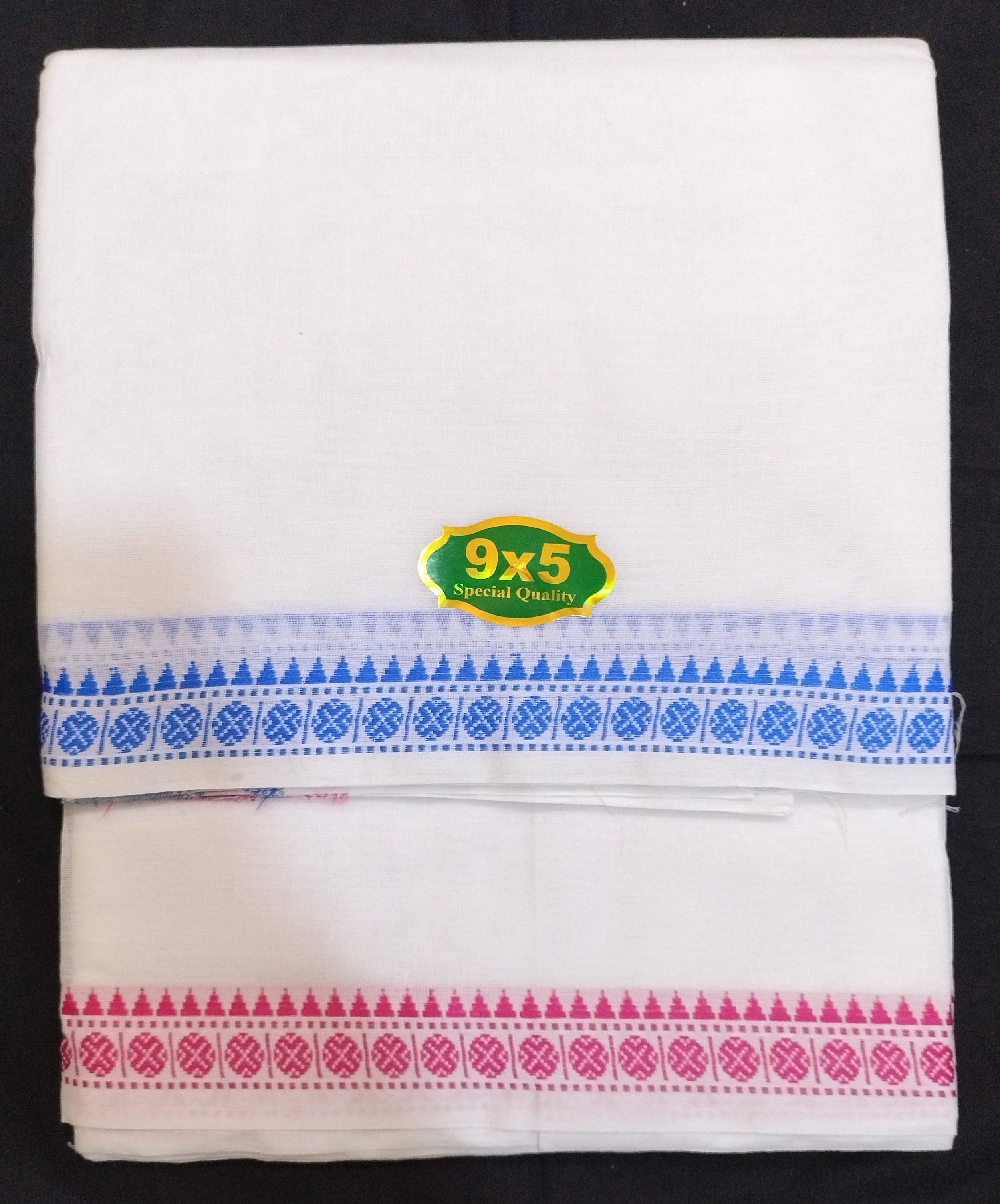 Cotton Dhothi bleached 9*5