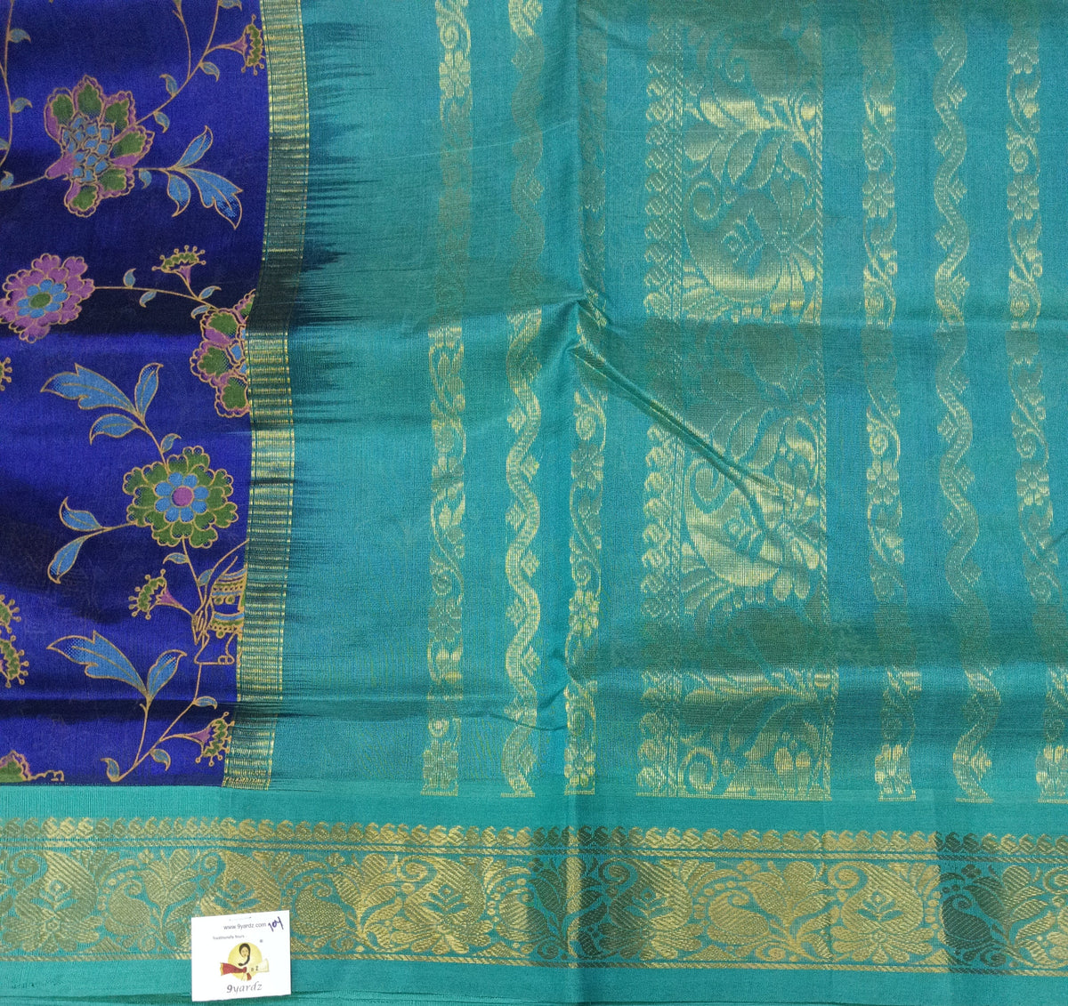 Pure silk cotton -Korvai Printed 10yards madisar