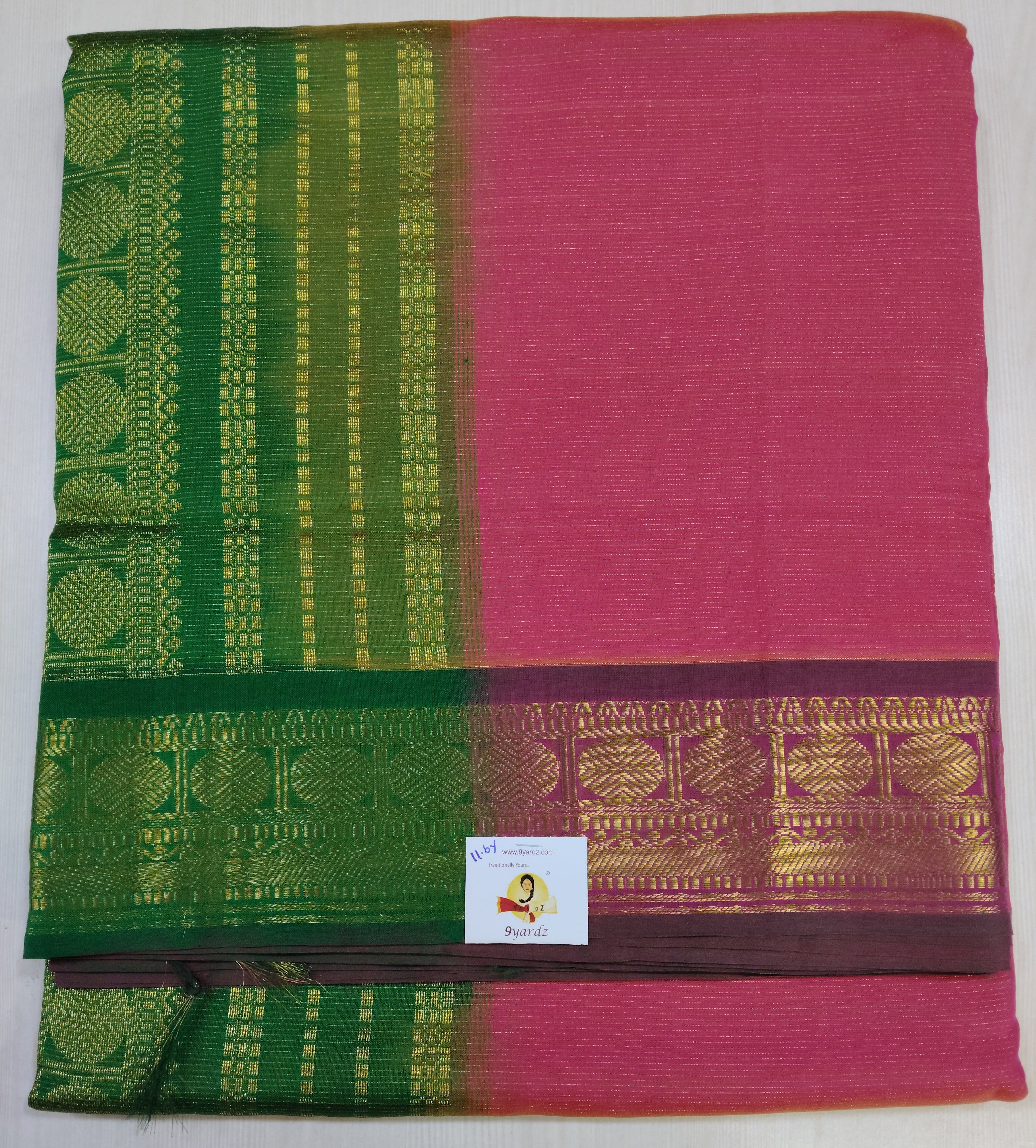 Semi Silk cotton Vairavoosi 11.6yardz