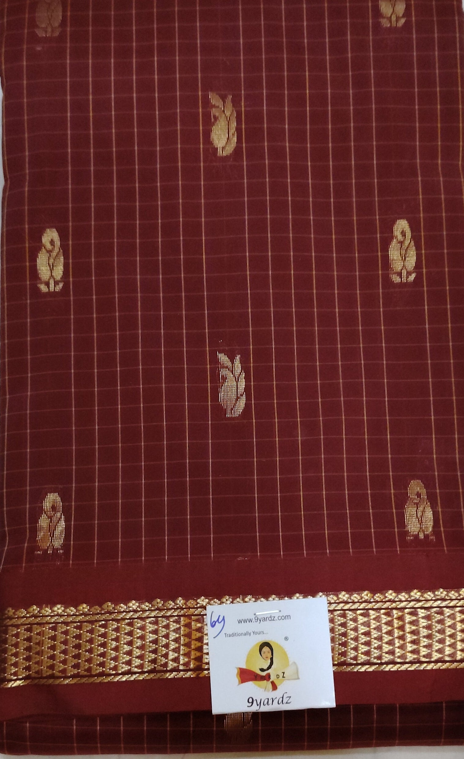 China silk checked 6yardz