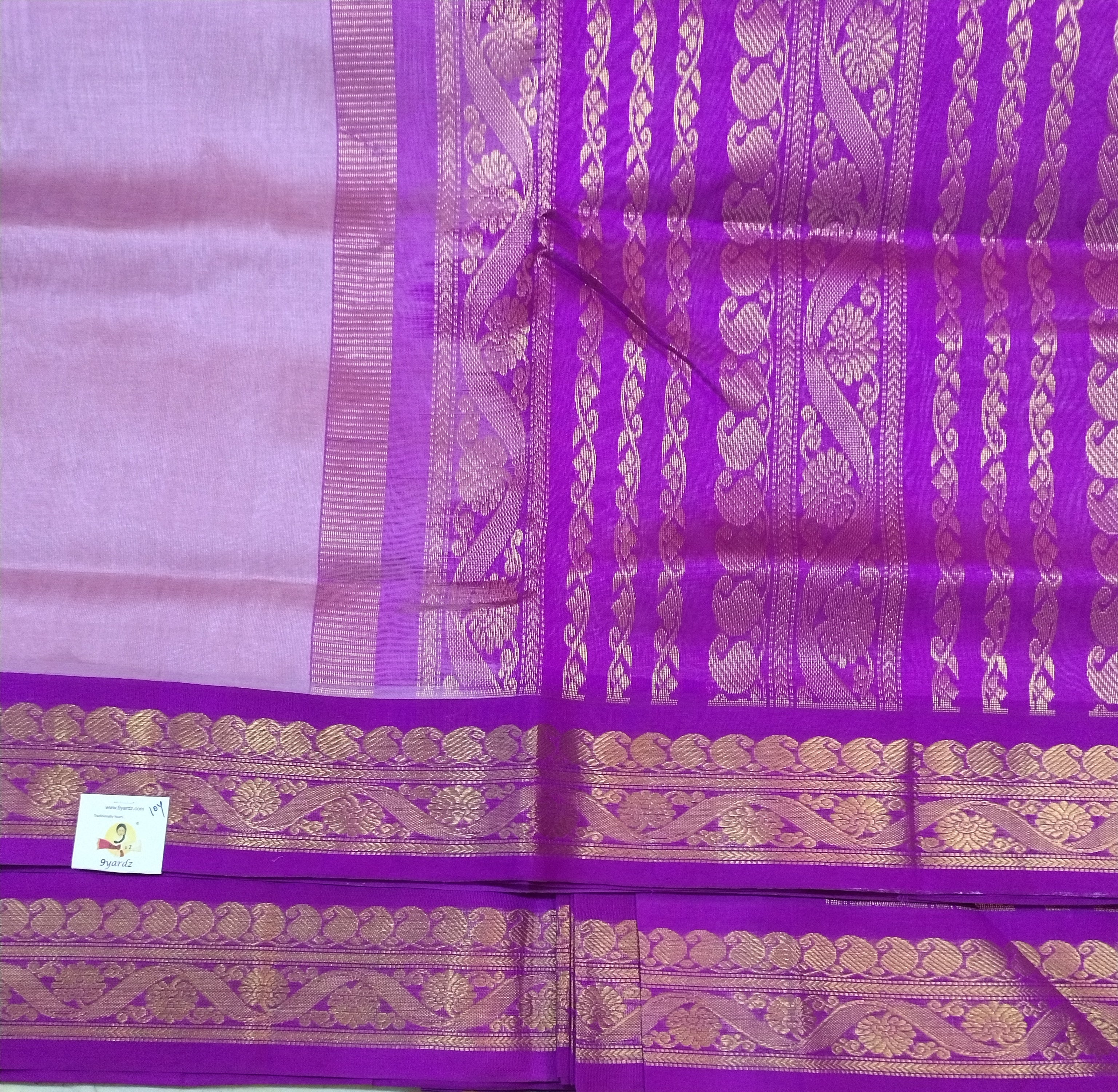 Pure silk cotton -Korvai 10yards madisar