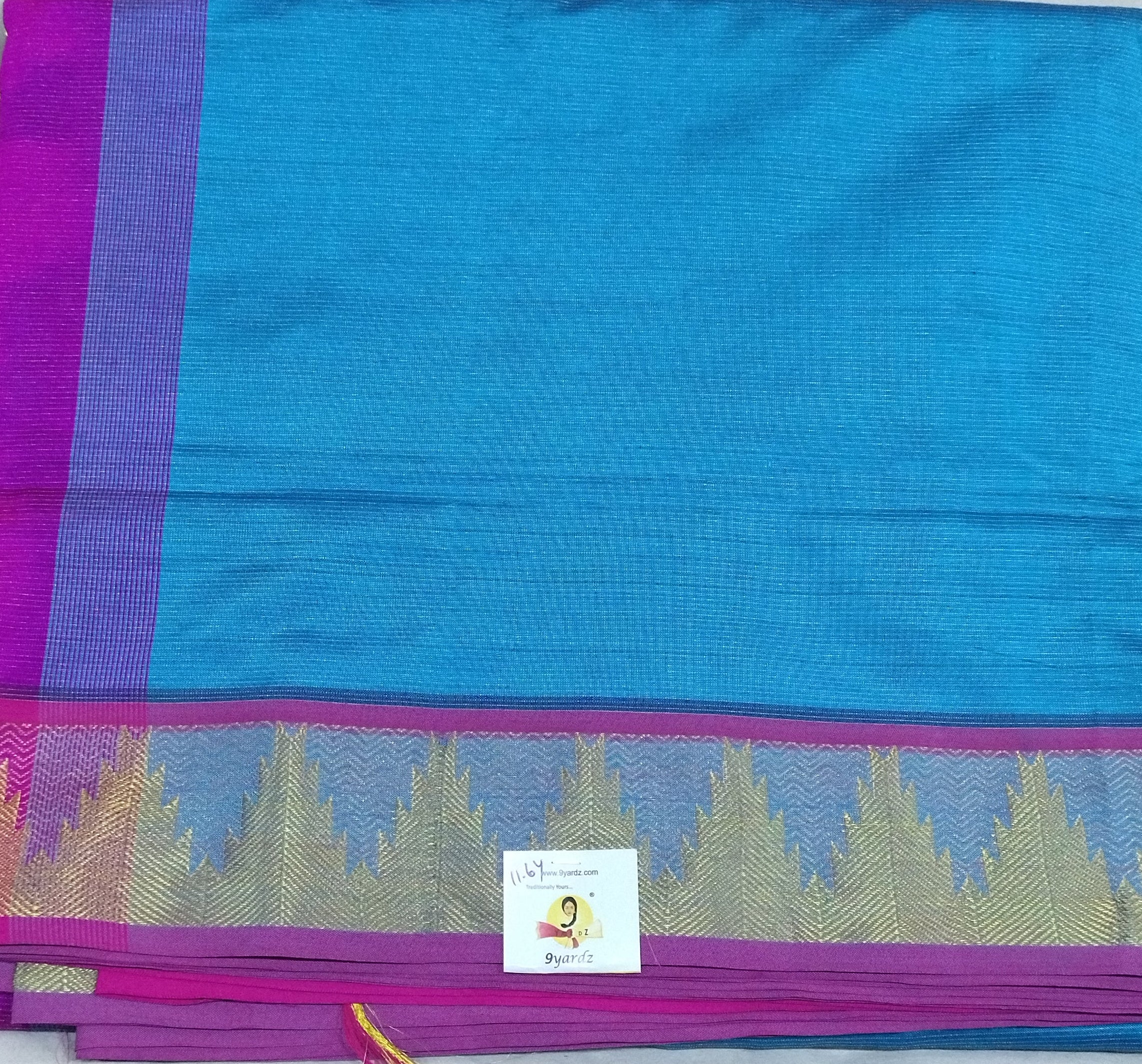 Semi Silk cotton Vairavoosi 11.6yardz
