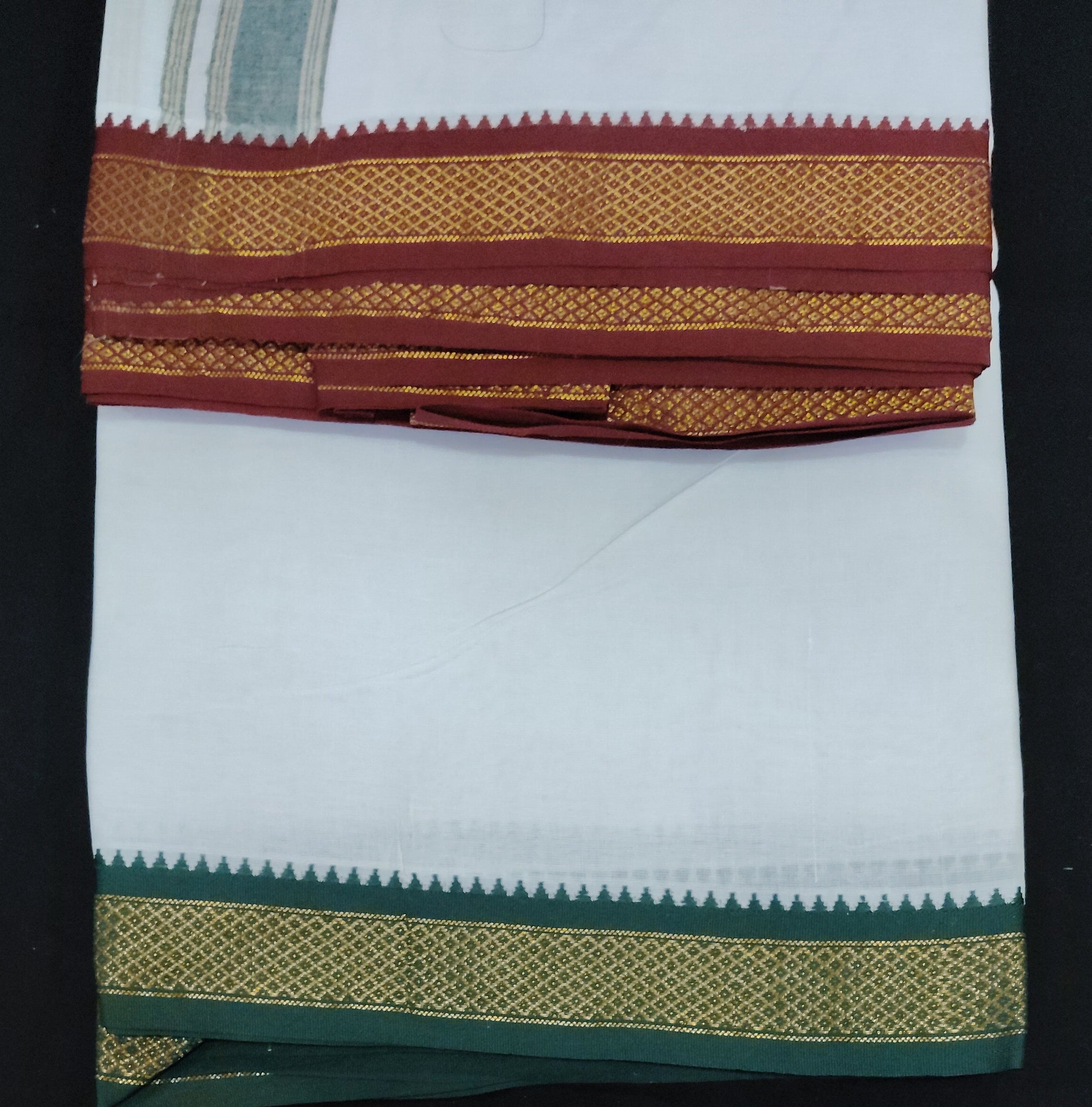 Cotton Dhothi Bleached 9*5