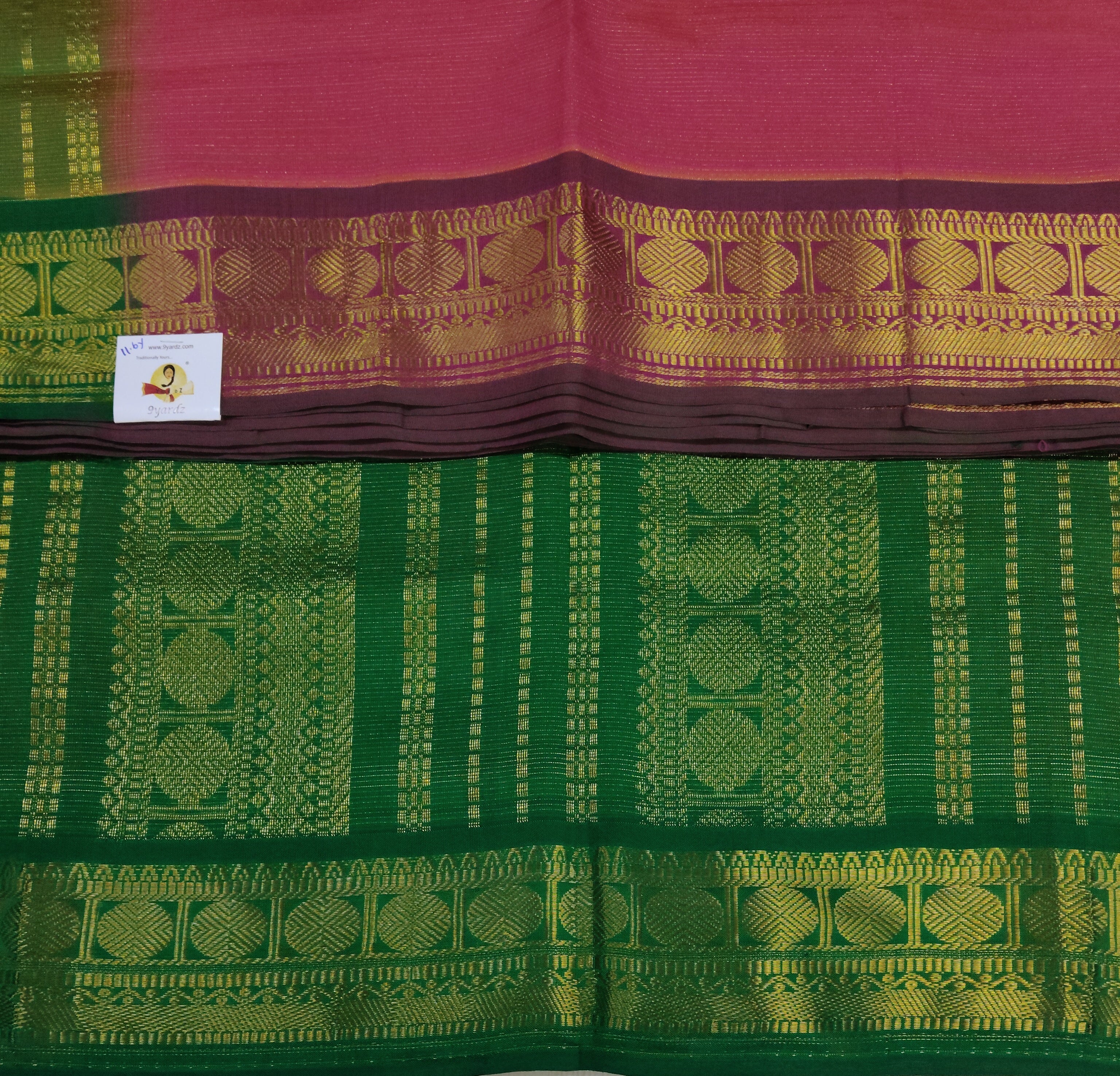 Semi Silk cotton Vairavoosi 11.6yardz